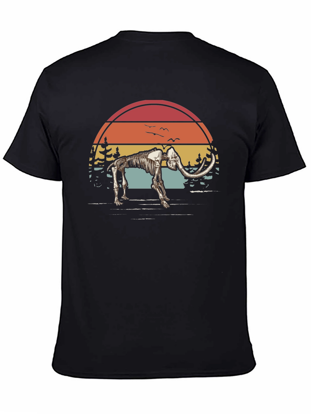 Mammoth Skeleton Sunset Graphic Tee