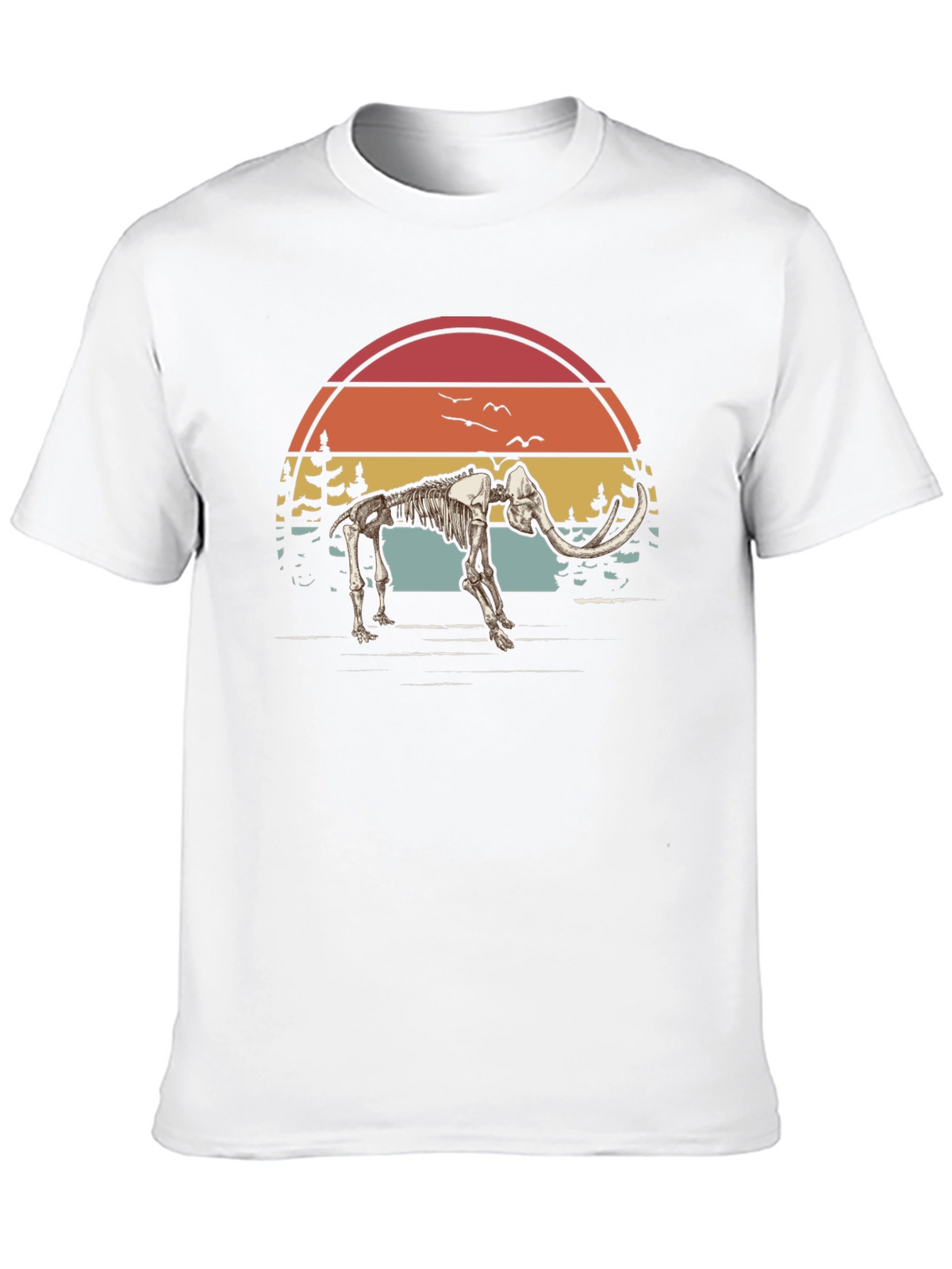 Mammoth Skeleton Sunset Graphic Tee