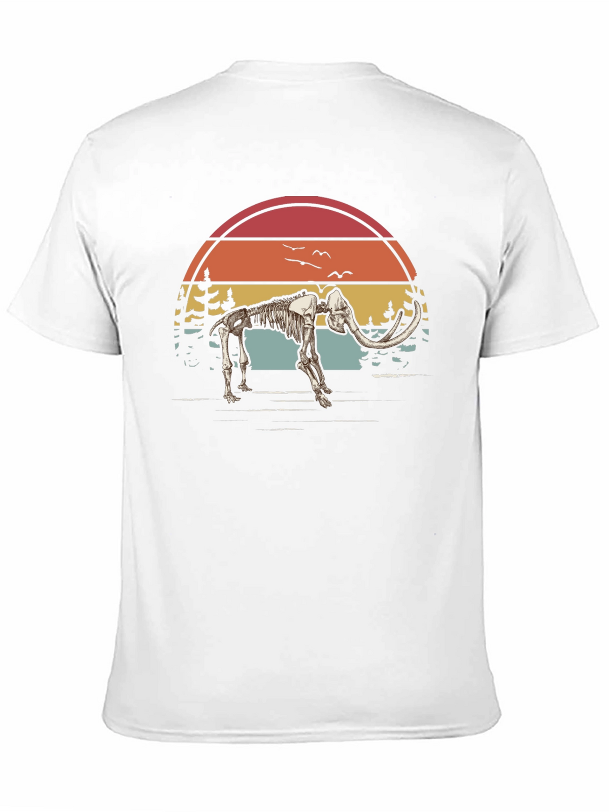 Mammoth Skeleton Sunset Graphic Tee
