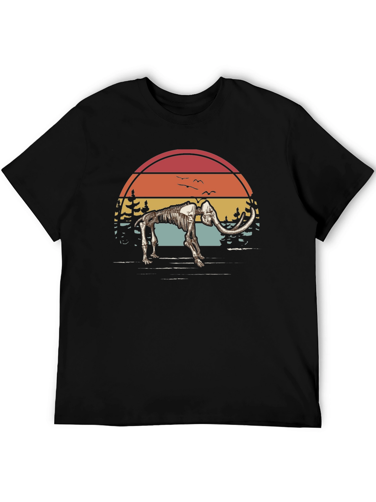Mammoth Skeleton Sunset Graphic Tee