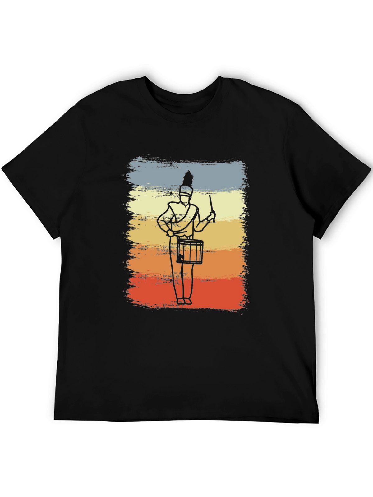 Marching Band Drummer T-Shirt - Retro Style
