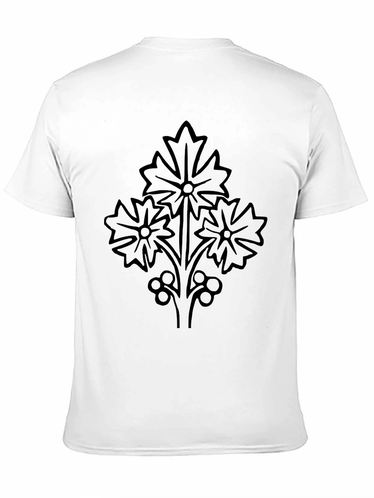 Stylish Black Floral Graphic Tee