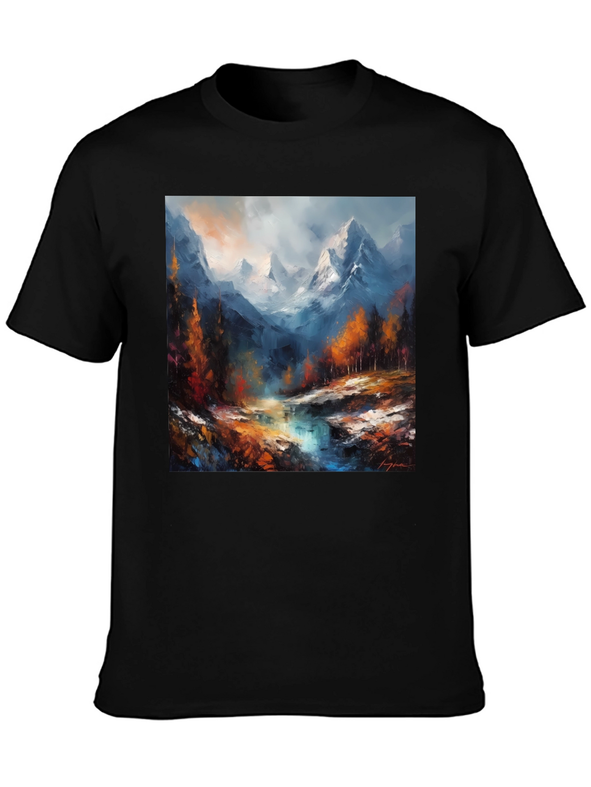 Mountain River Painting Tee