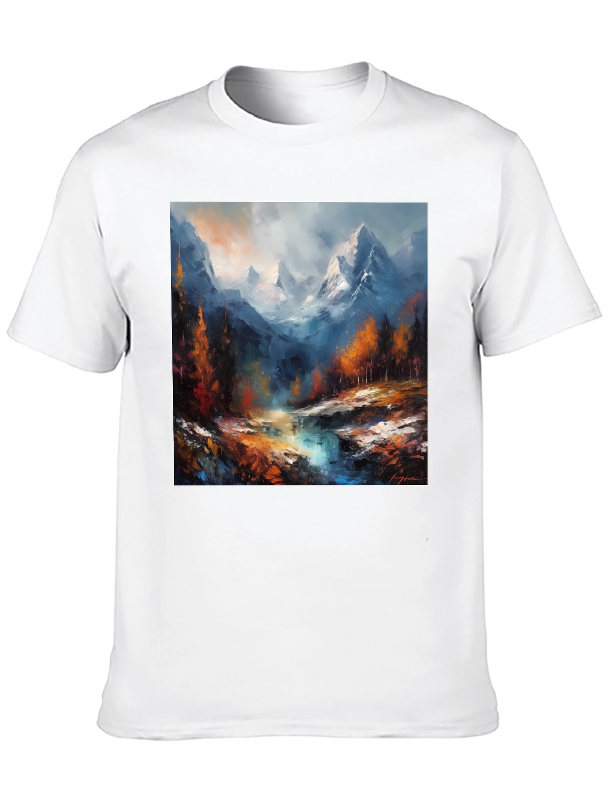 Mountain River Painting Tee