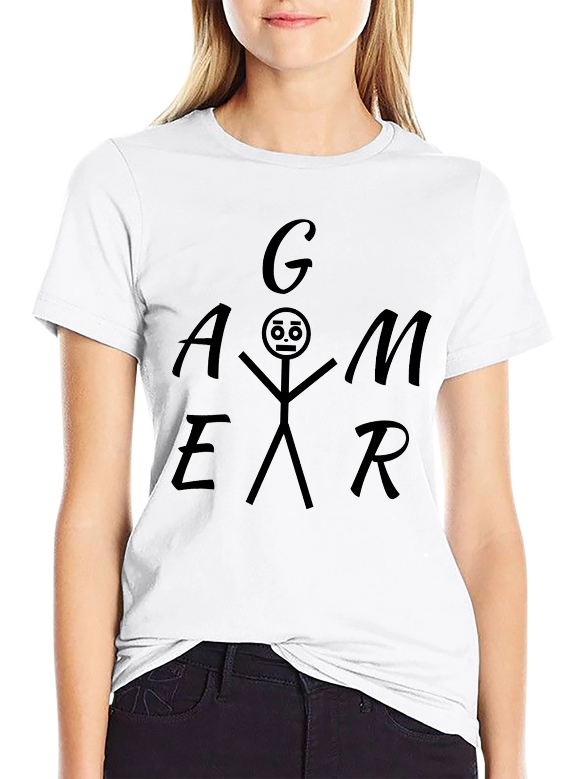 Gamer Stick Figure Graphic Tee