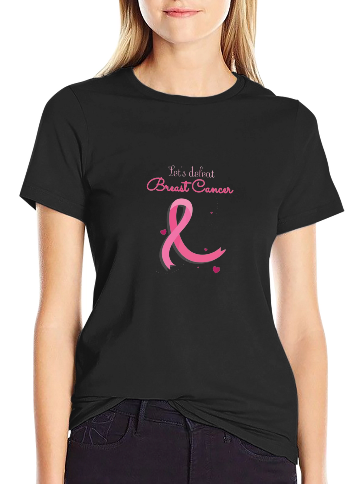 Breast Cancer Awareness T-Shirt - Lets Defeat