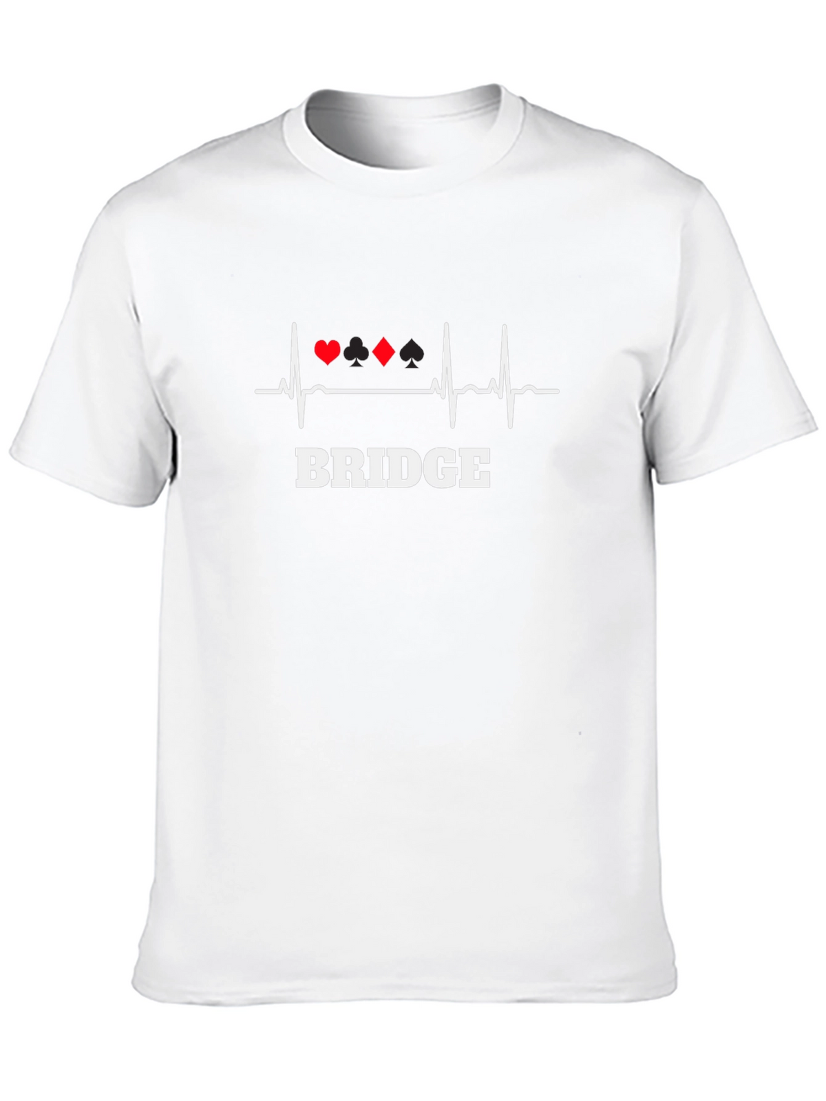 Bridge Heartbeat T-Shirt - Card Game Life Line