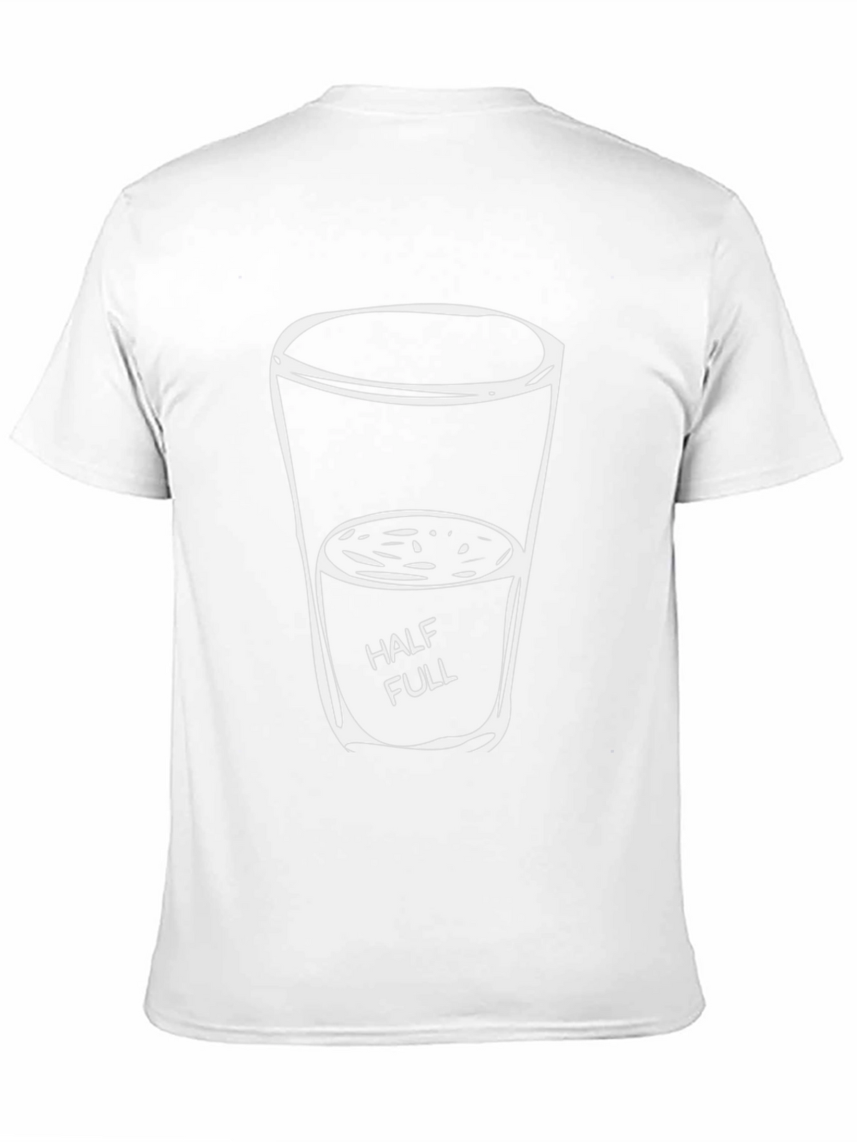 Optimistic Half Full Glass Graphic Tee - Black