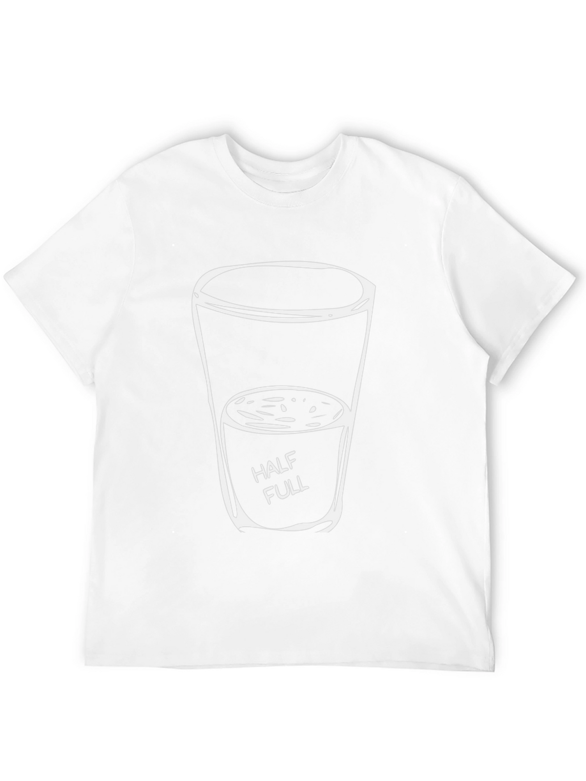 Optimistic Half Full Glass Graphic Tee - Black