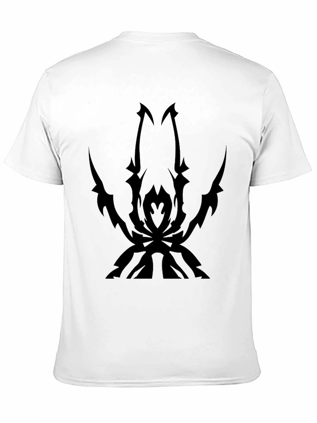Mens Black T-Shirt with Spider Design