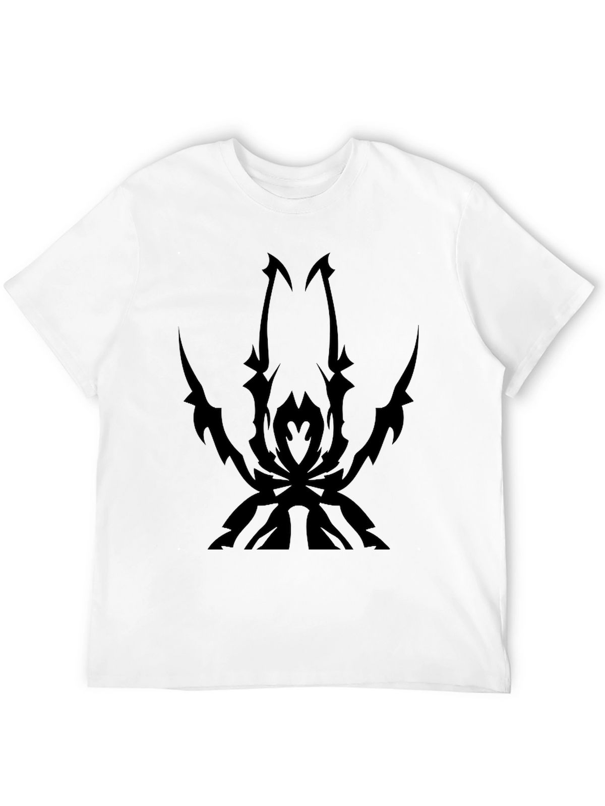 Mens Black T-Shirt with Spider Design