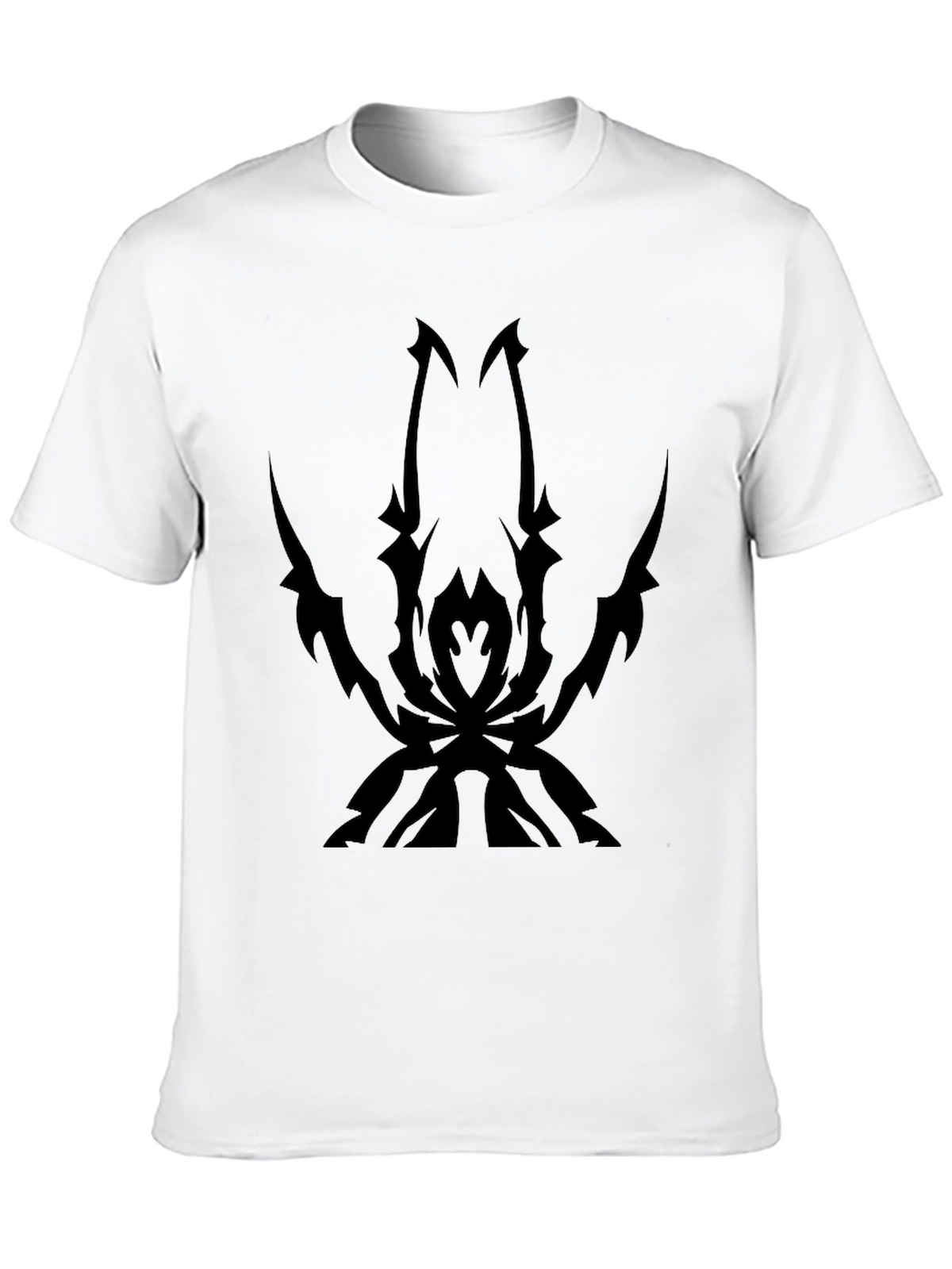 Mens Black T-Shirt with Spider Design