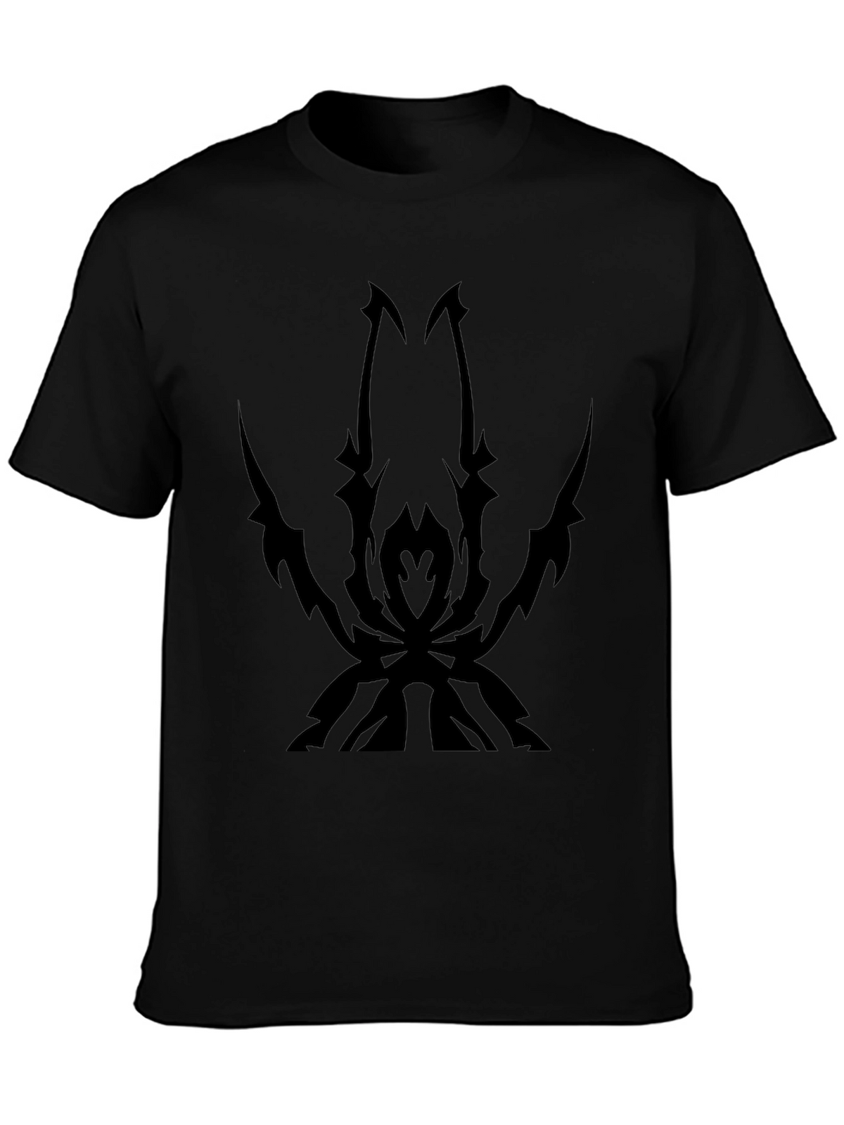 Mens Black T-Shirt with Spider Design