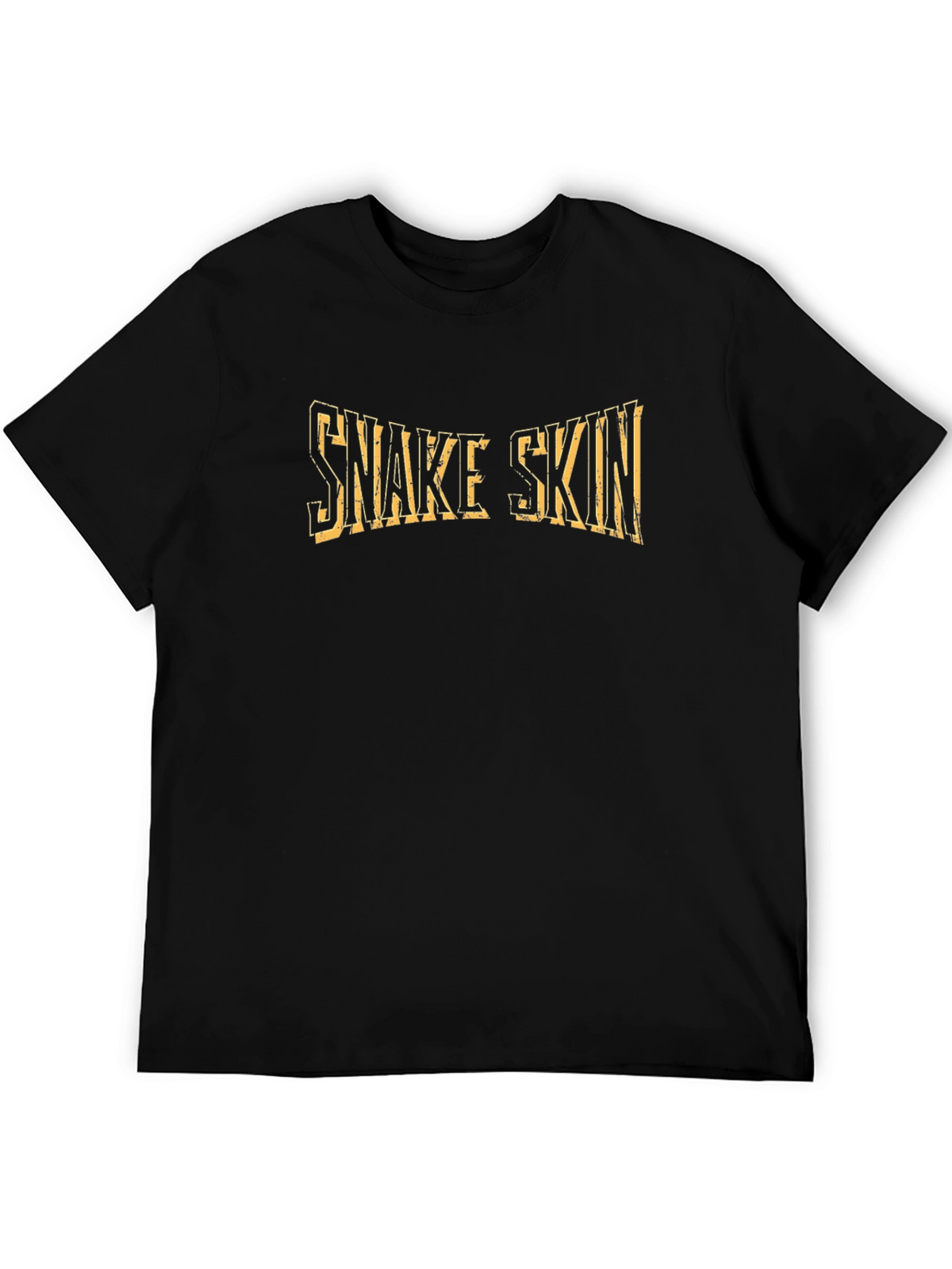 Snake Skin Graphic Print Black T-Shirt