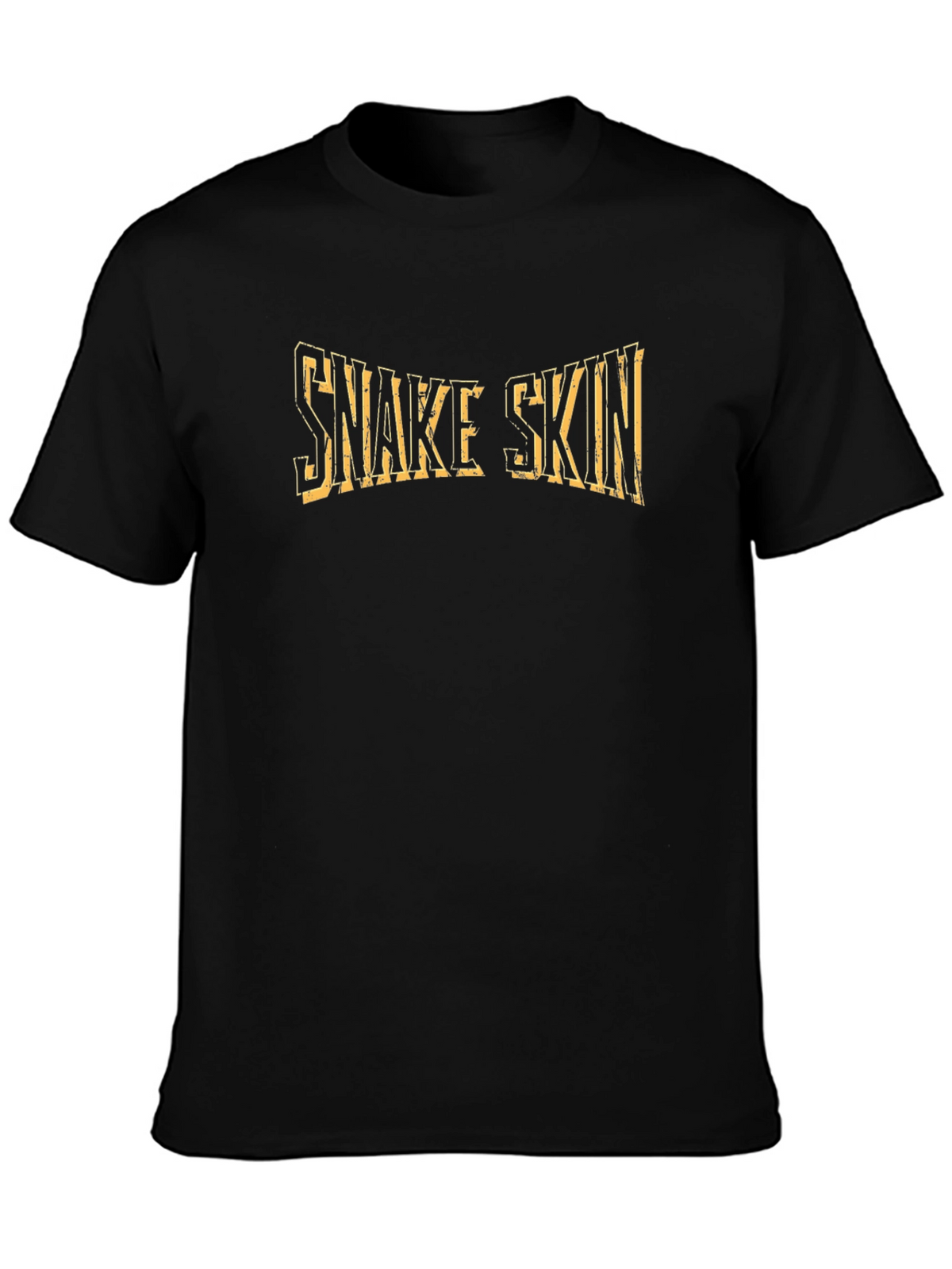 Snake Skin Graphic Print Black T-Shirt