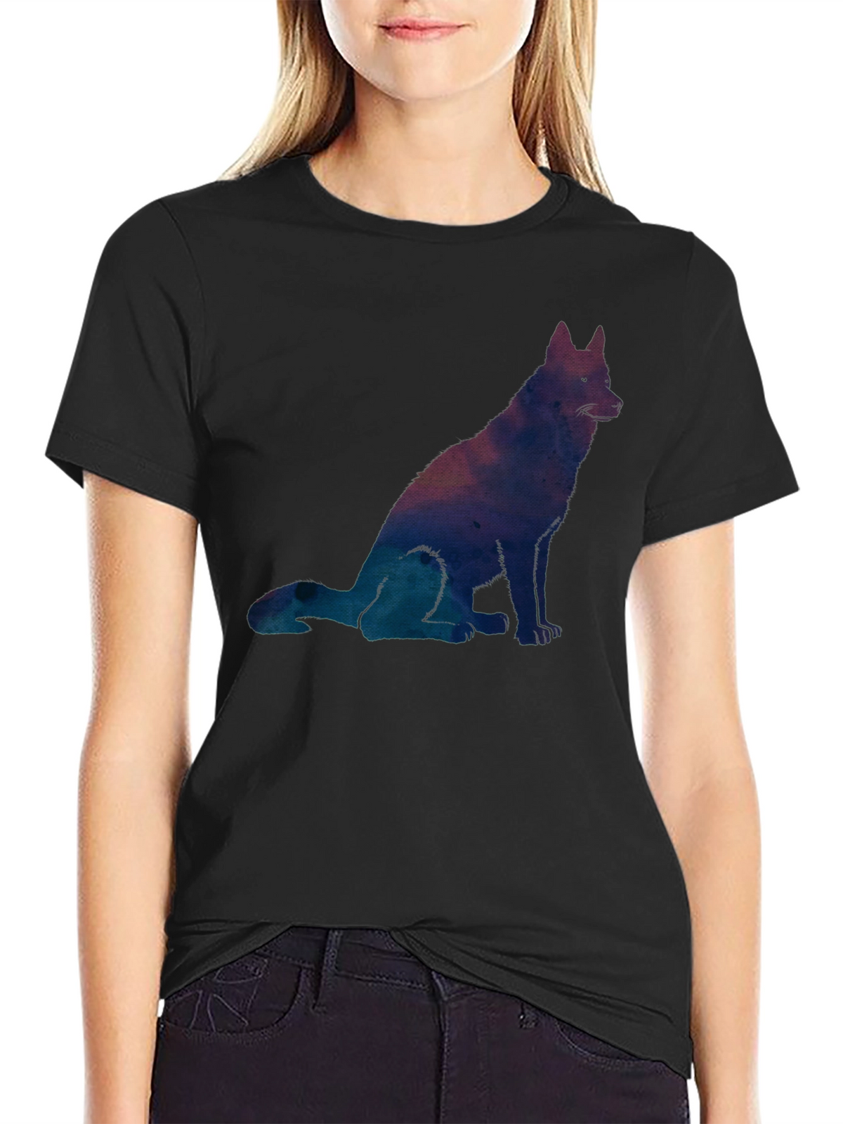 Galaxy Dog Graphic Tee - Mens Black T-Shirt