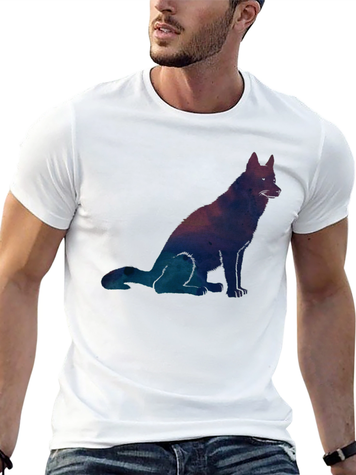 Galaxy Dog Graphic Tee - Mens Black T-Shirt