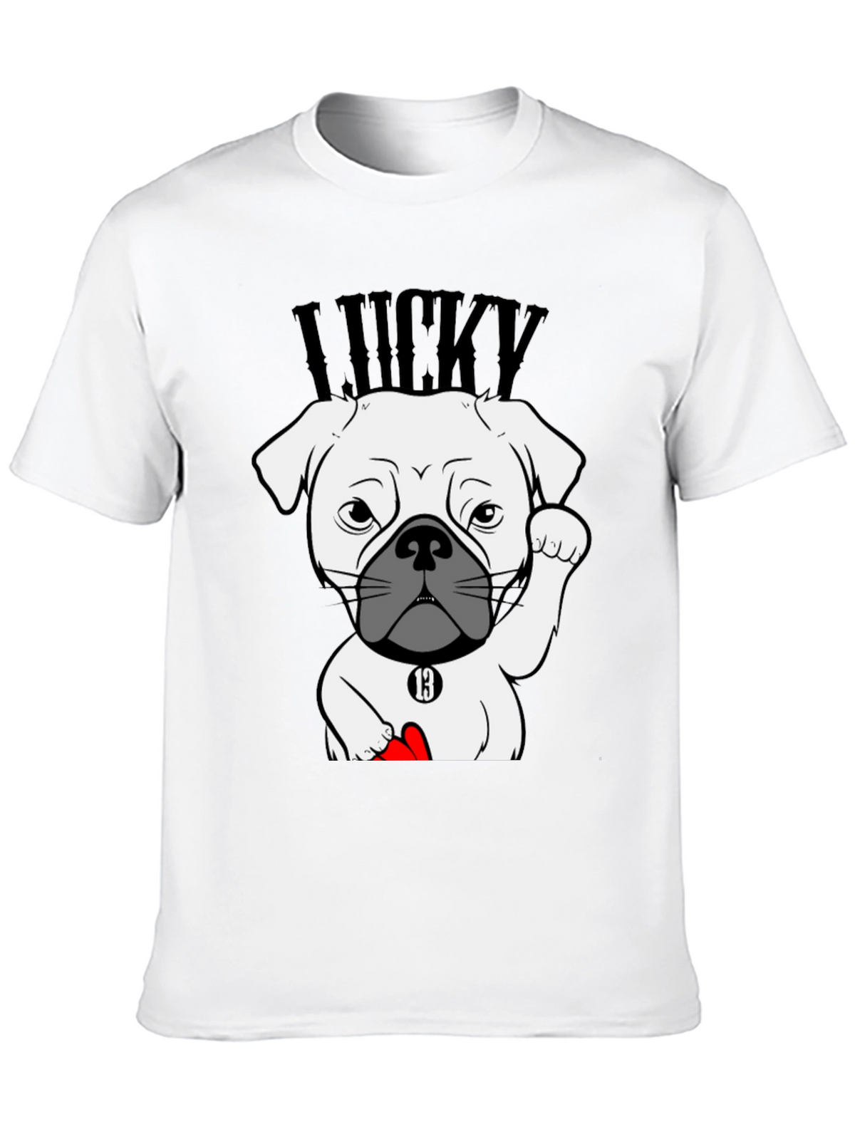 Lucky Dog Graphic Tee - Unisex Cotton T-Shirt