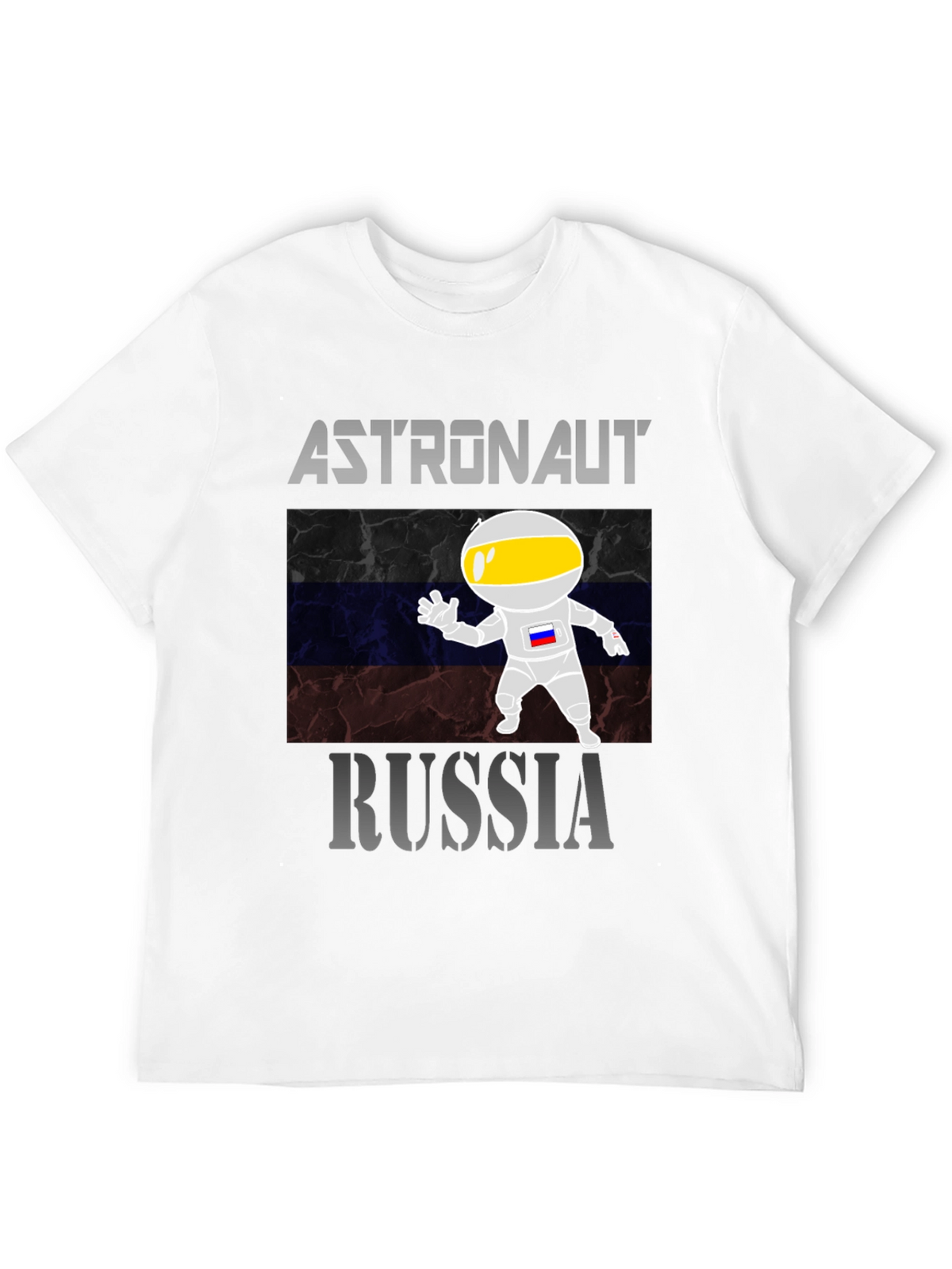 Russia Astronaut Graphic Tee - Space Fan T-Shirt