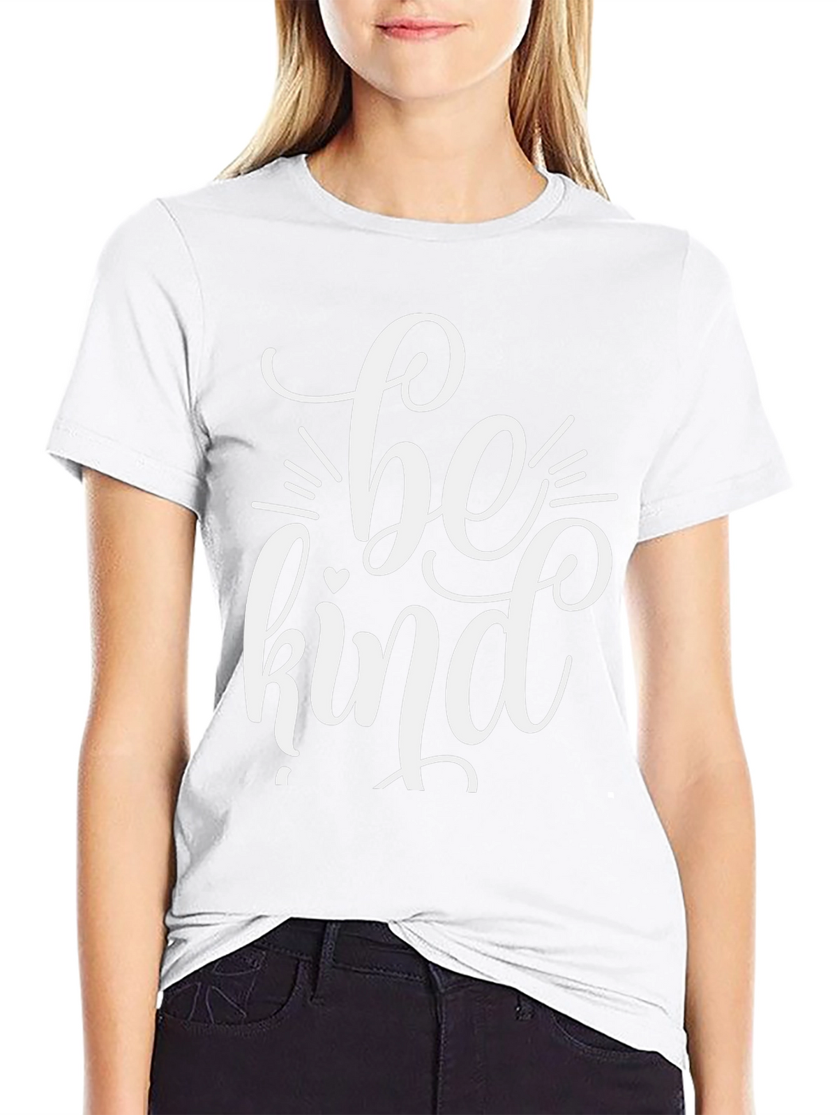 Be Kind Graphic Tee - Black Cotton Casual T-Shirt