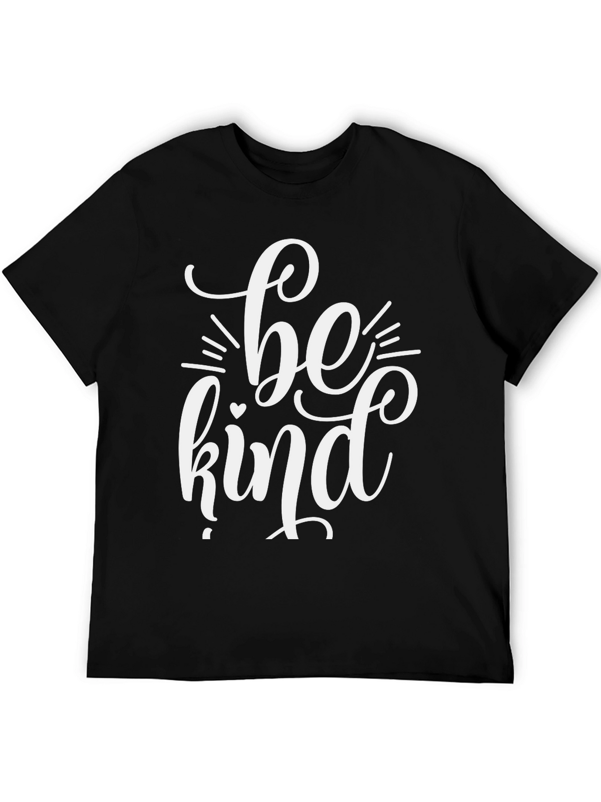Be Kind Graphic Tee - Black Cotton Casual T-Shirt