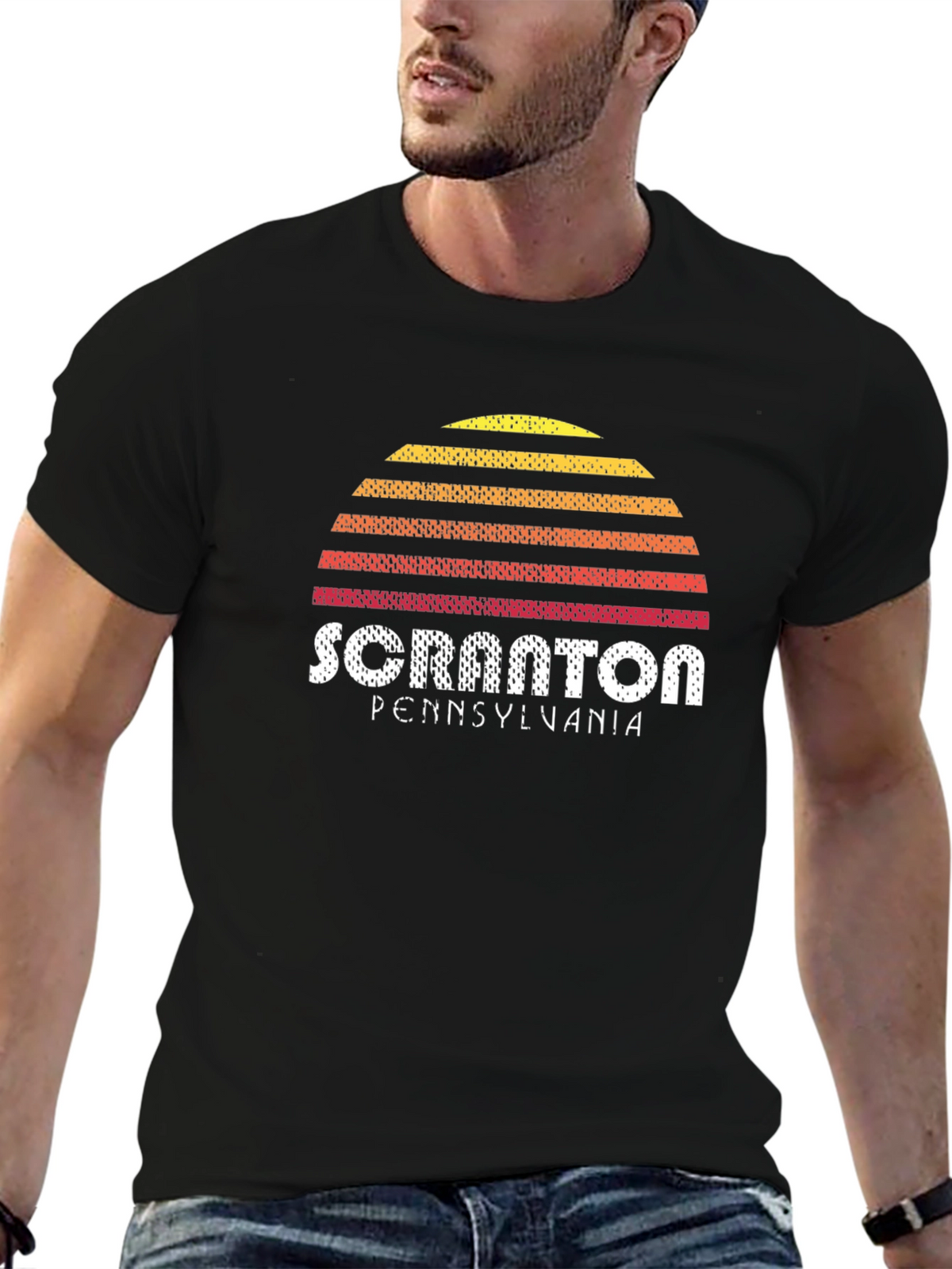 Scranton Pennsylvania Retro Sunset T-Shirt