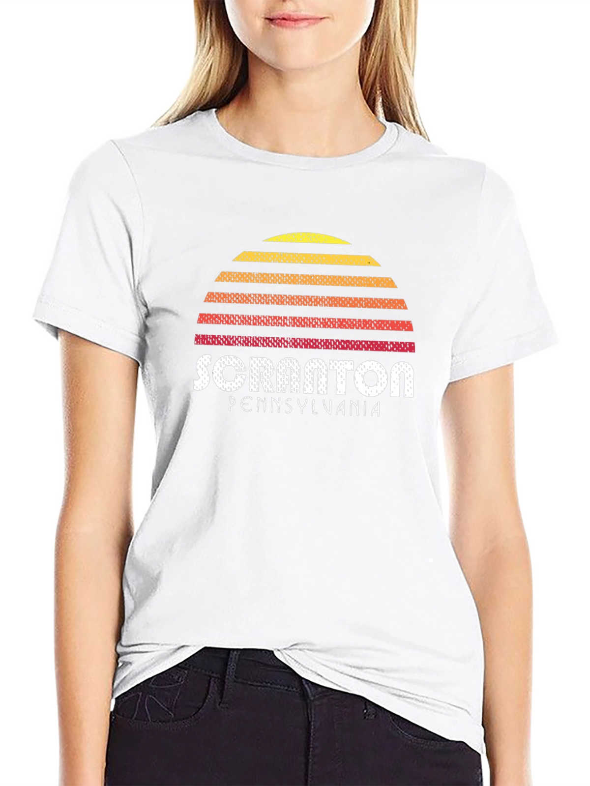 Scranton Pennsylvania Retro Sunset T-Shirt
