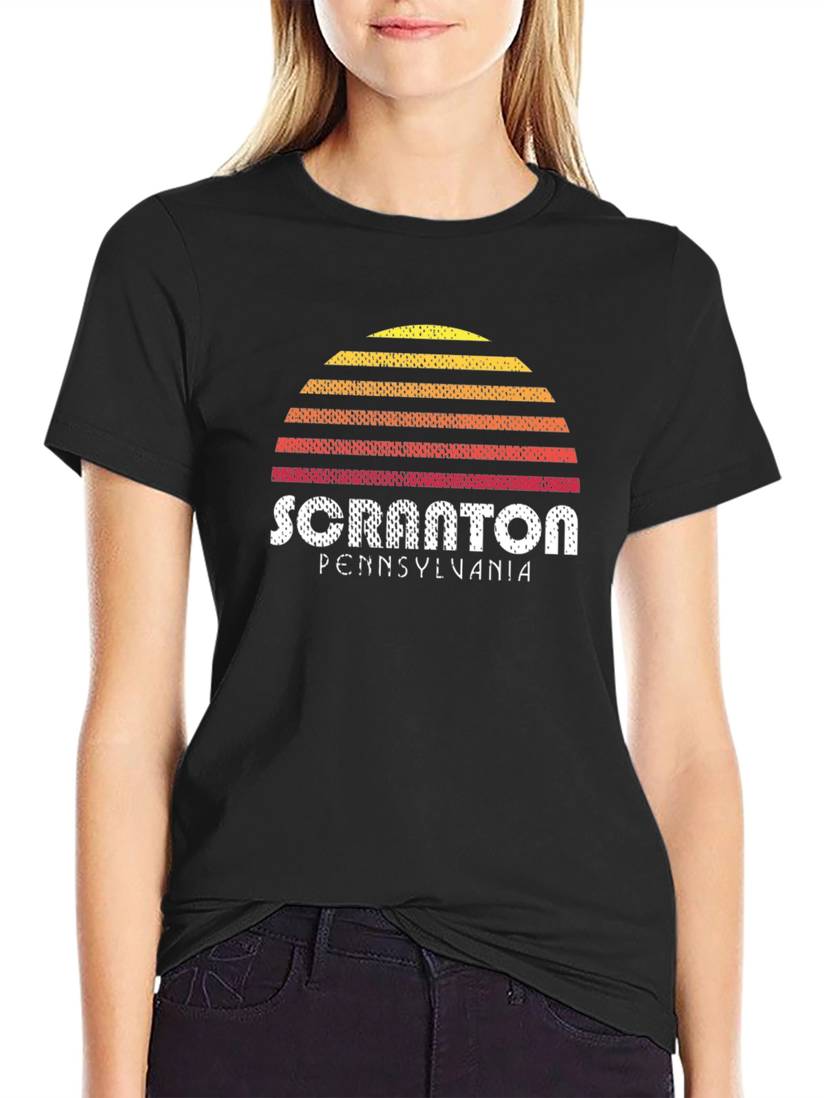 Scranton Pennsylvania Retro Sunset T-Shirt