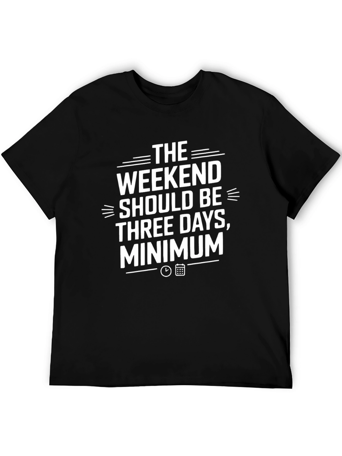 Weekend Three Day Minimum Black Graphic Tee