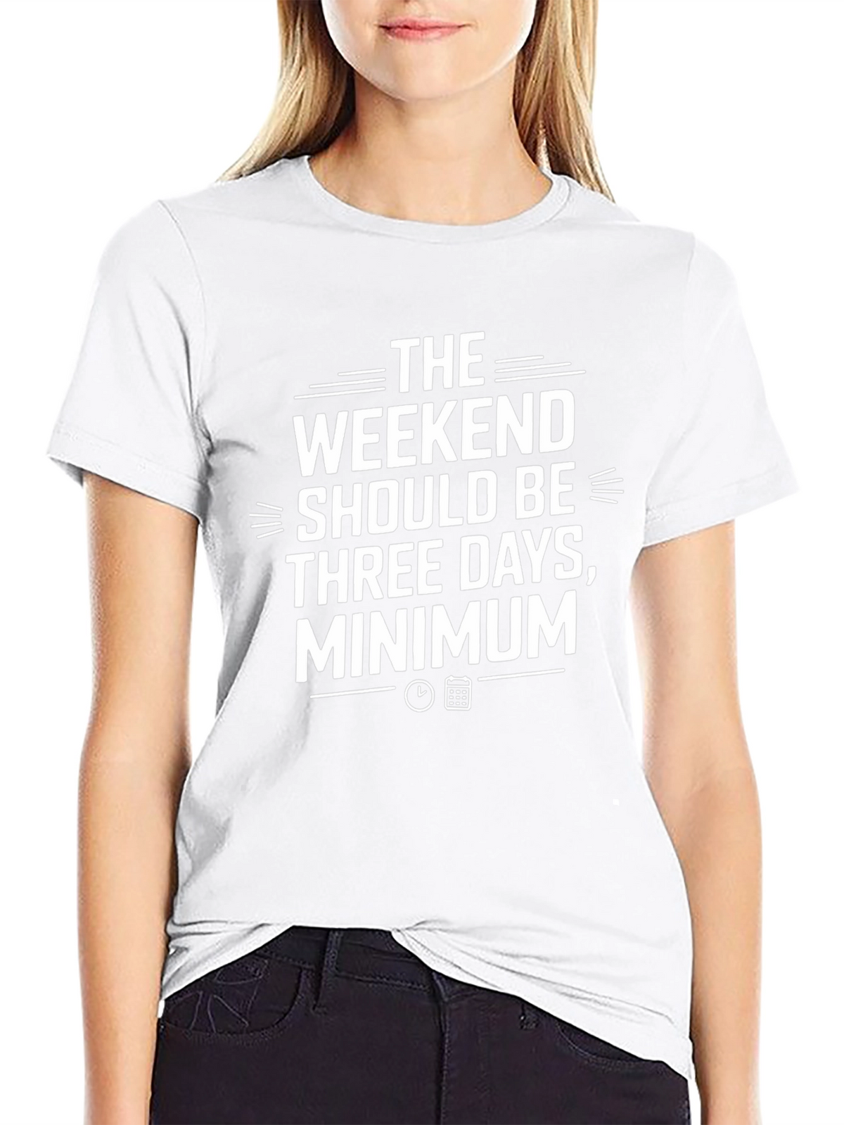 Weekend Three Day Minimum Black Graphic Tee