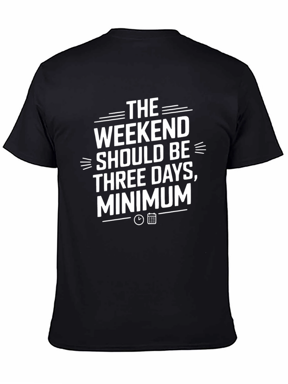 Weekend Three Day Minimum Black Graphic Tee