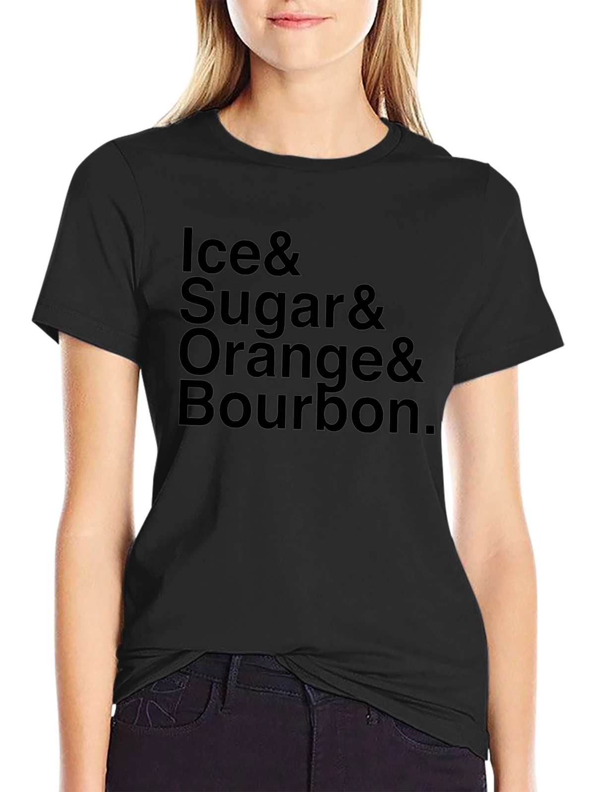 Ice Sugar Orange Bourbon Cocktail T-Shirt