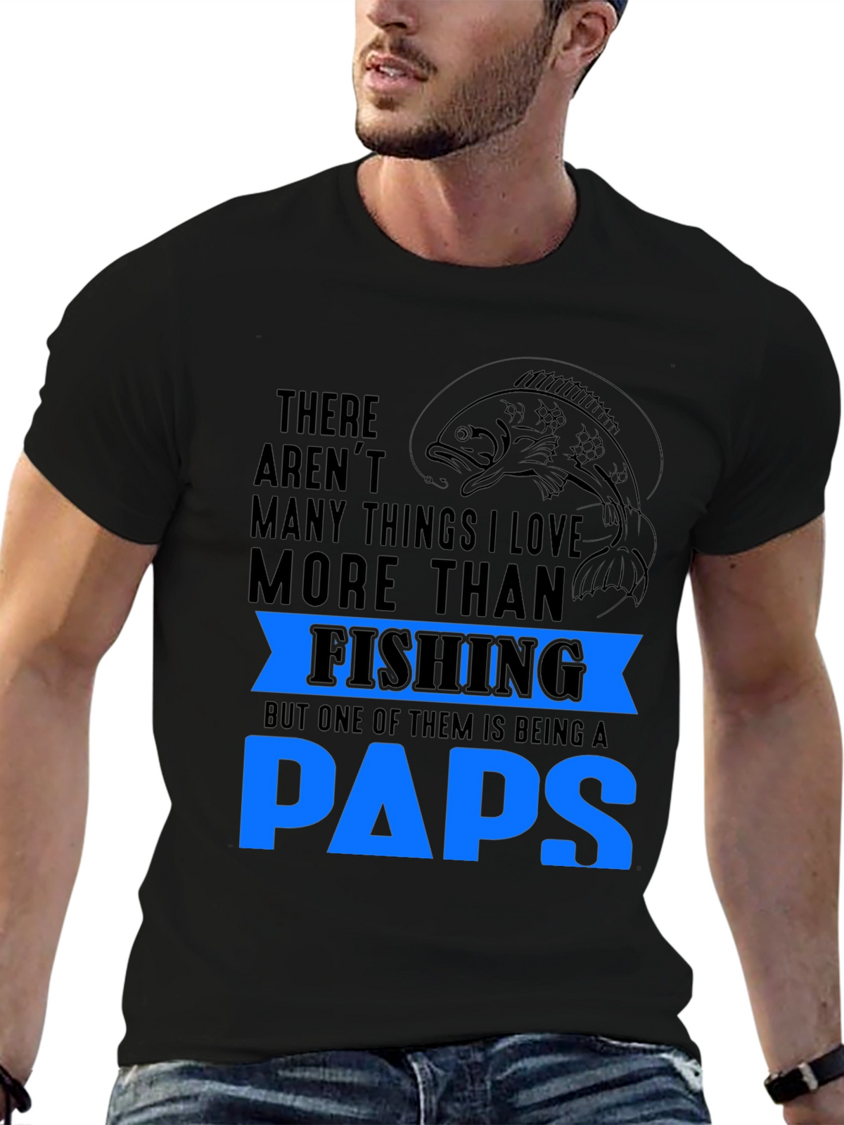 Fishing Paps Graphic T-Shirt