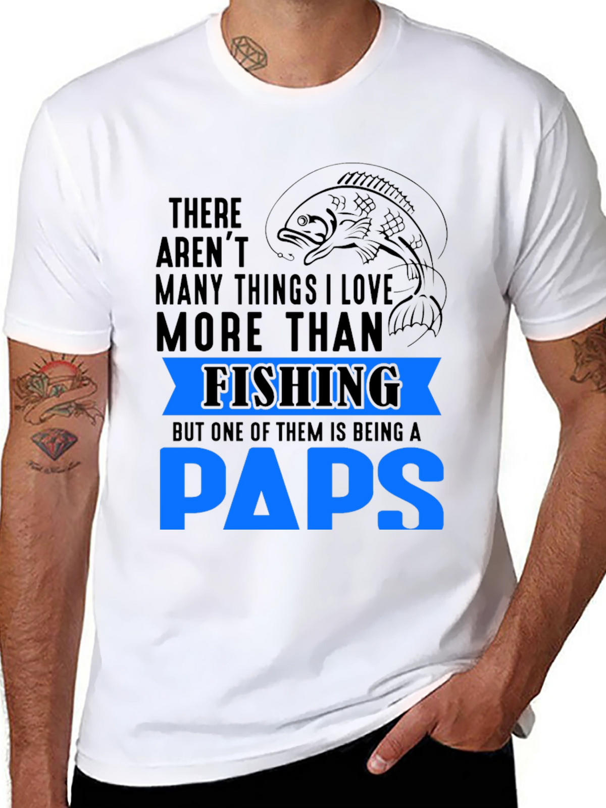 Fishing Paps Graphic T-Shirt