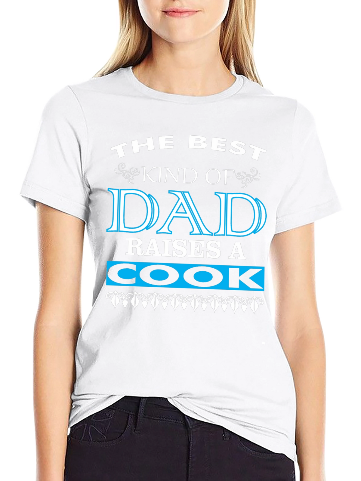 Best Dad Raises a Cook Black Graphic T-Shirt