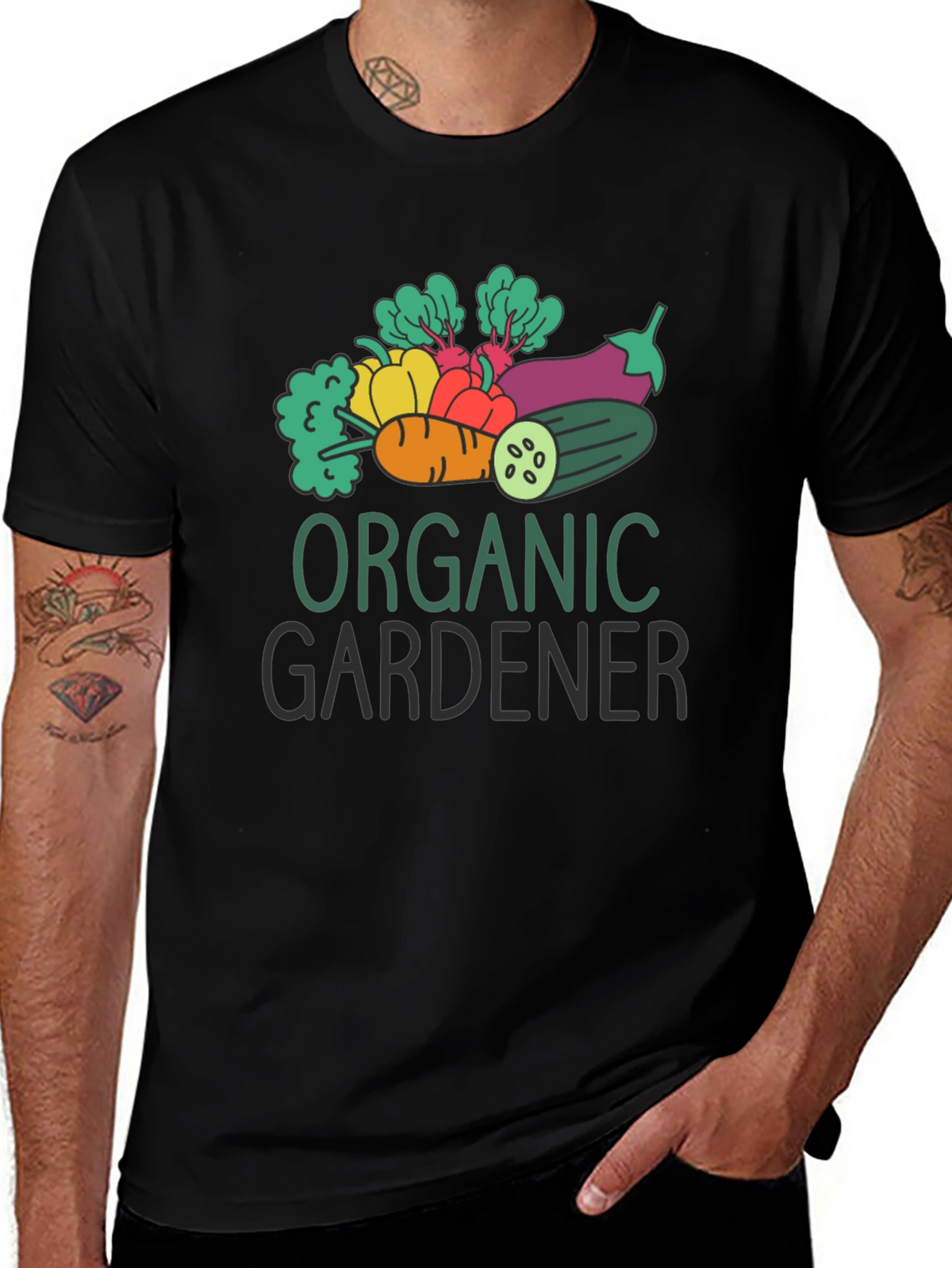 Organic Gardener Graphic Tee - Black Cotton T-Shirt