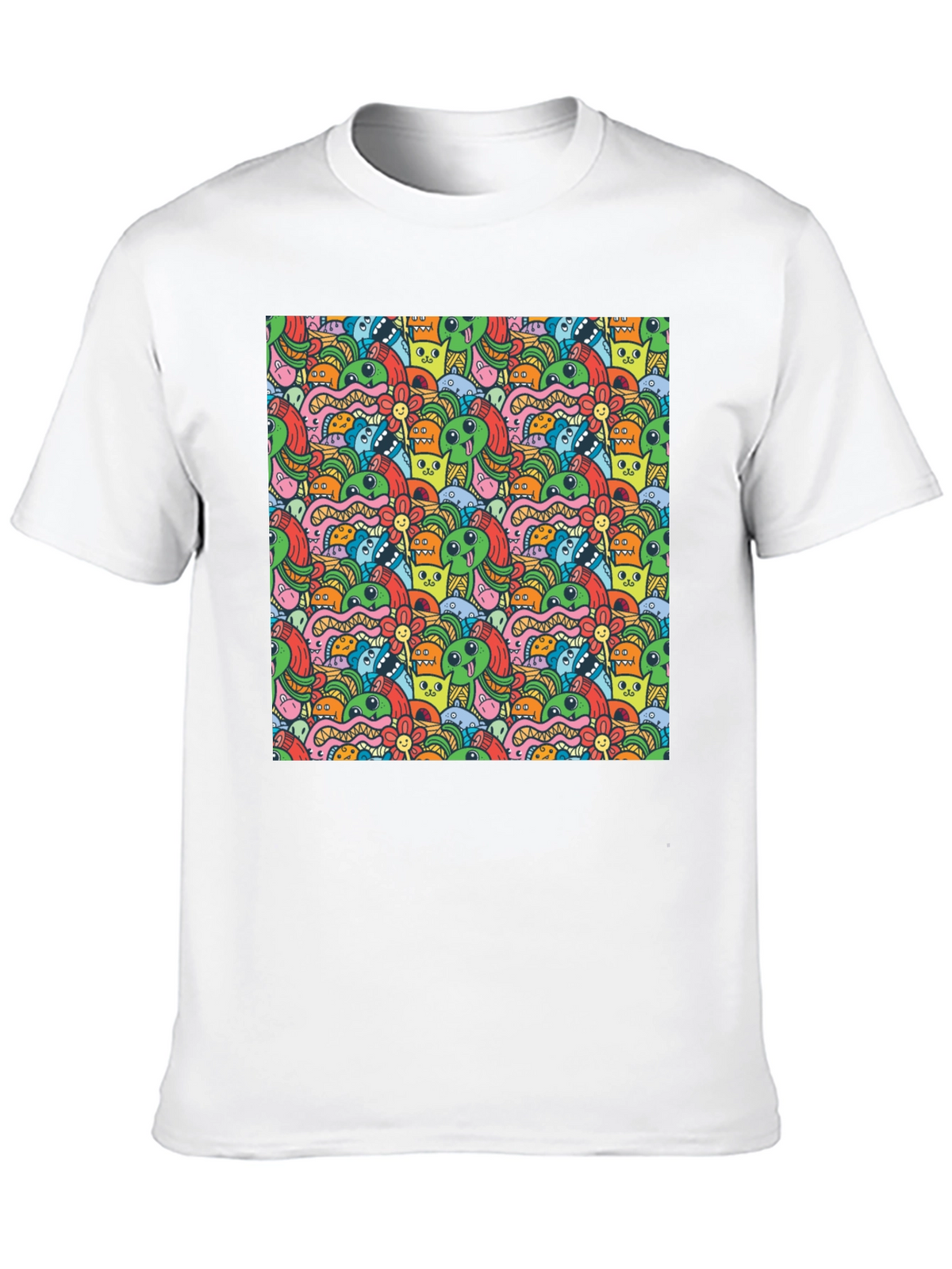 Monster Doodle Graphic Black T-Shirt