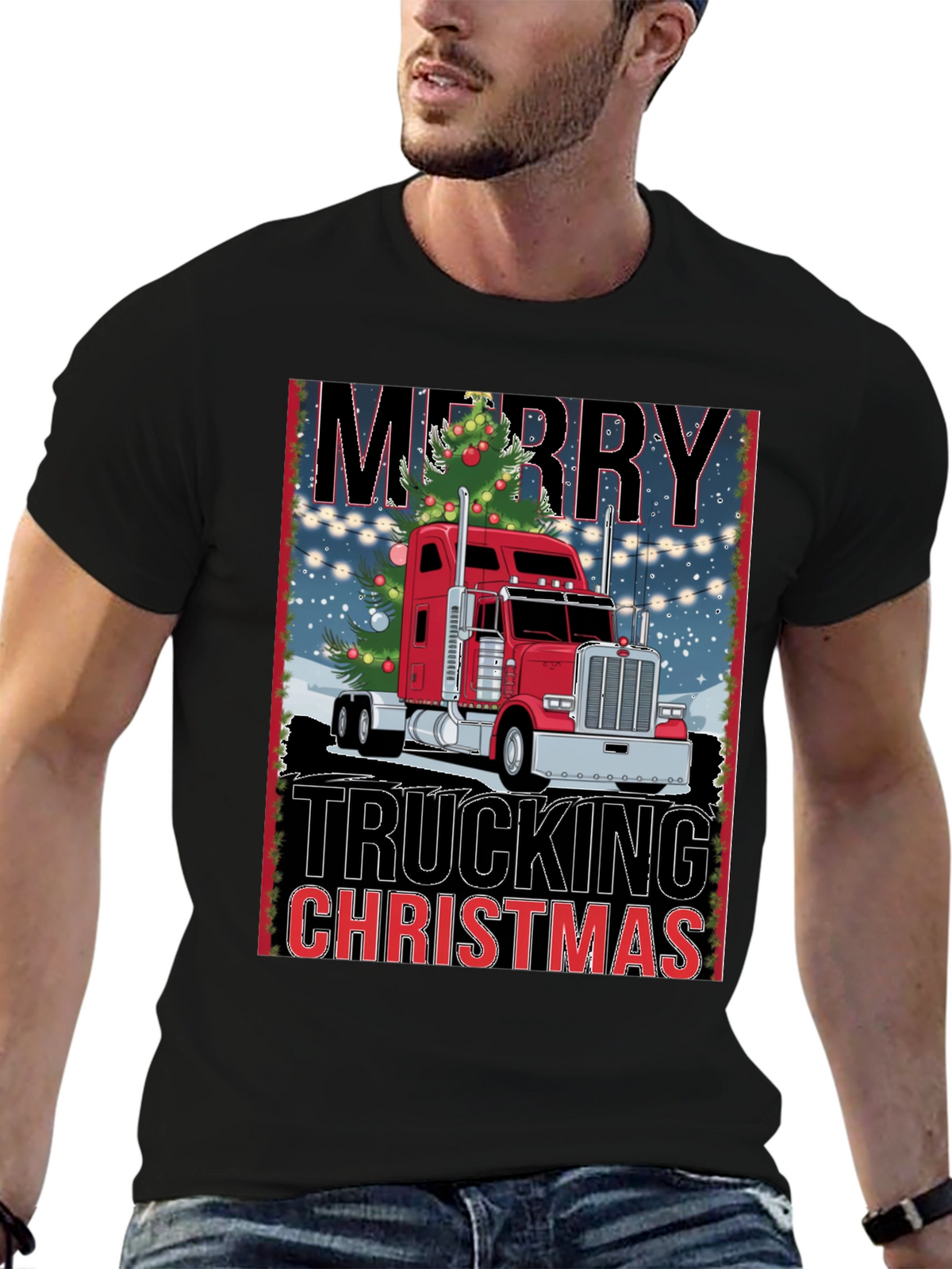 Merry Trucking Christmas T-Shirt