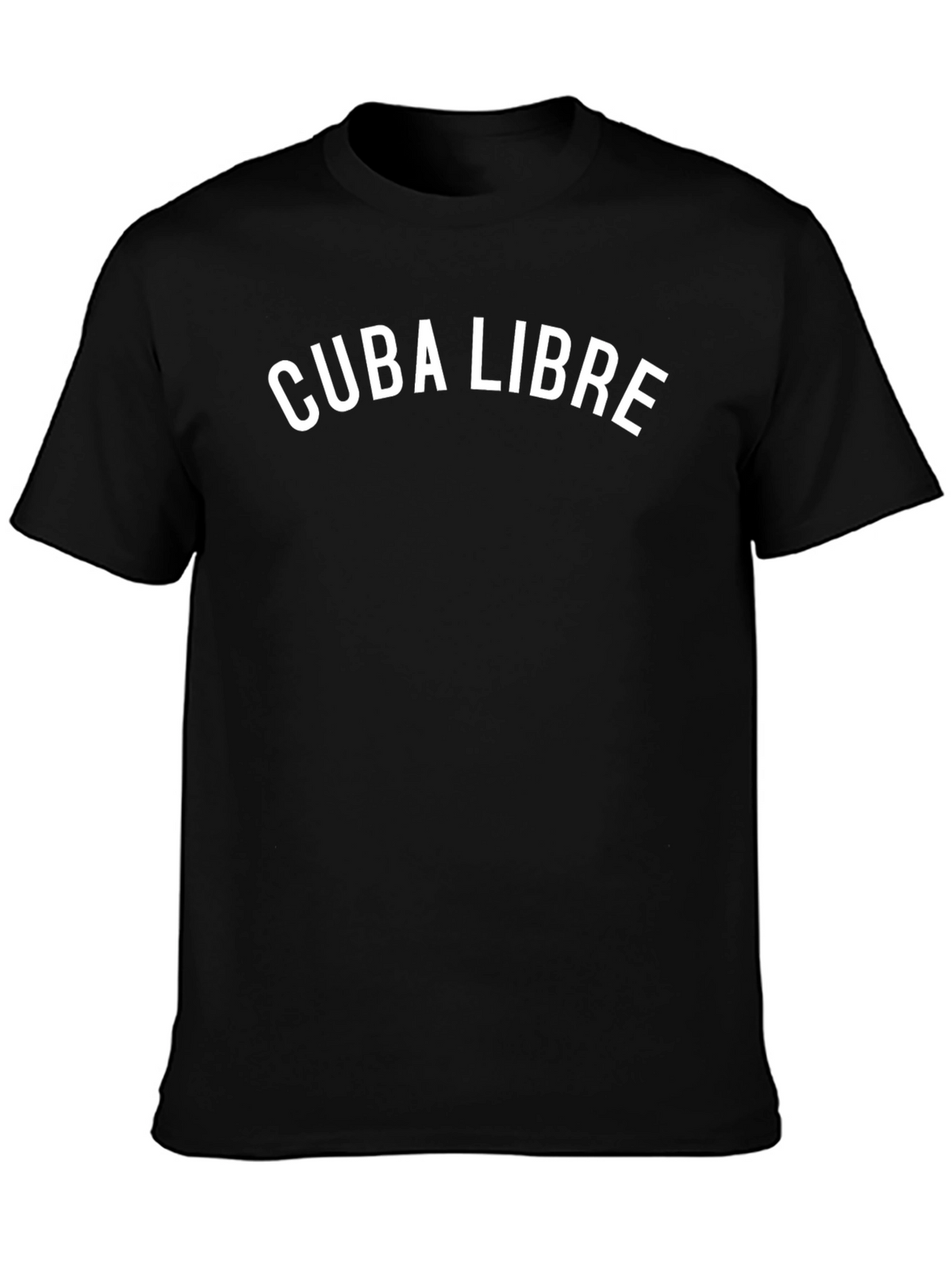 Cuba Libre Graphic Tee - Black Crew Neck T-Shirt