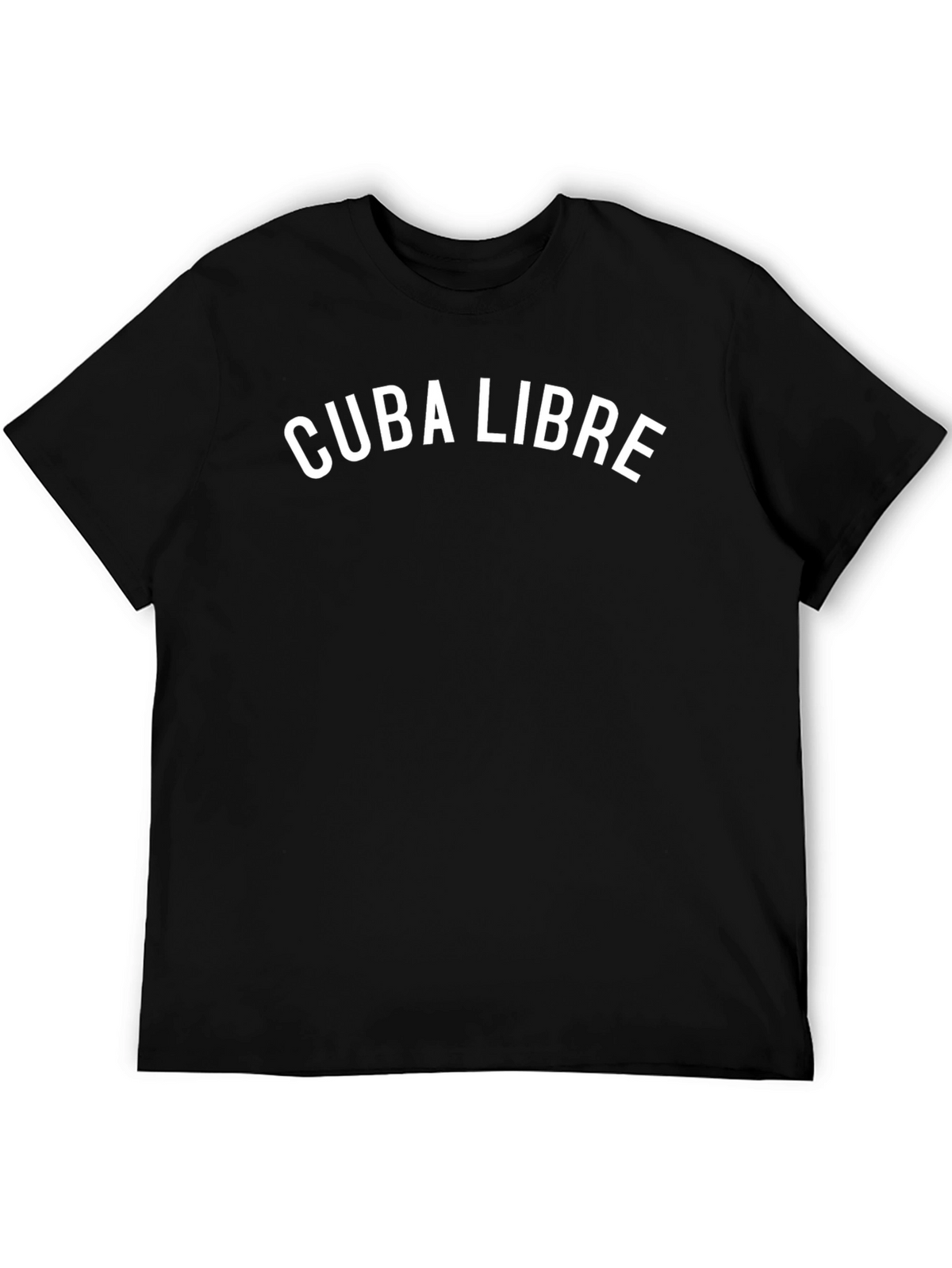 Cuba Libre Graphic Tee - Black Crew Neck T-Shirt
