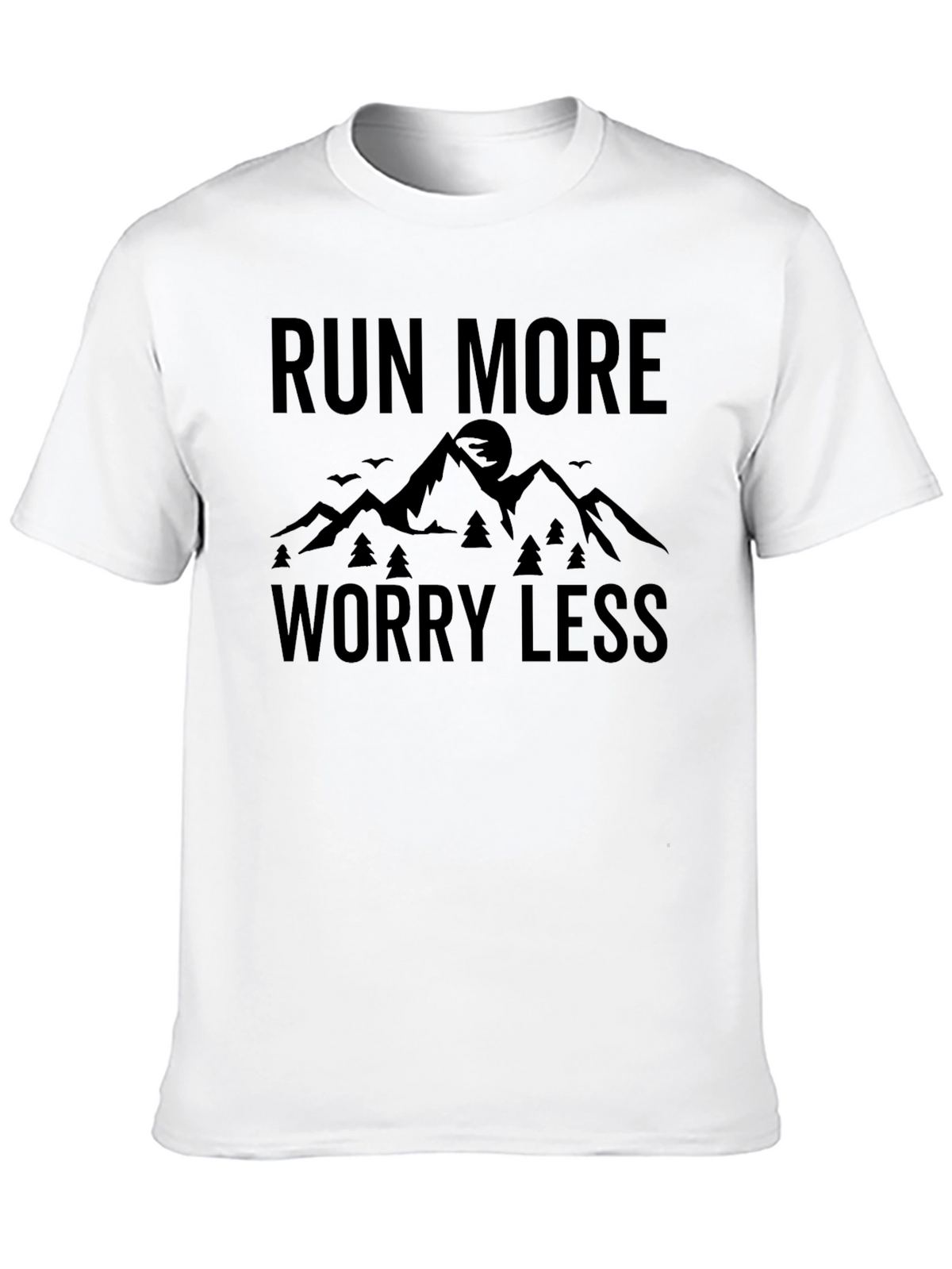 Run More Worry Less Graphic Tee