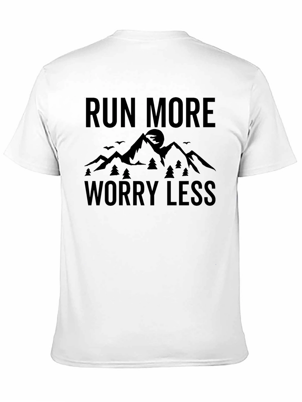 Run More Worry Less Graphic Tee
