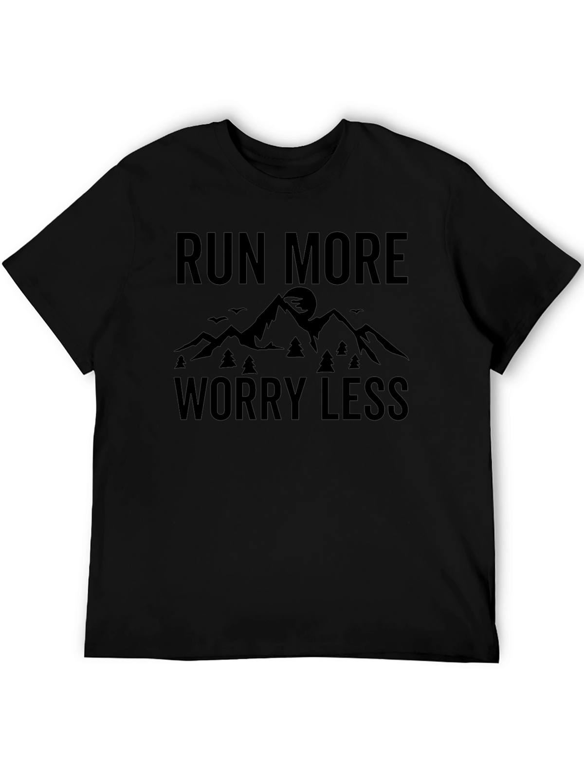 Run More Worry Less Graphic Tee
