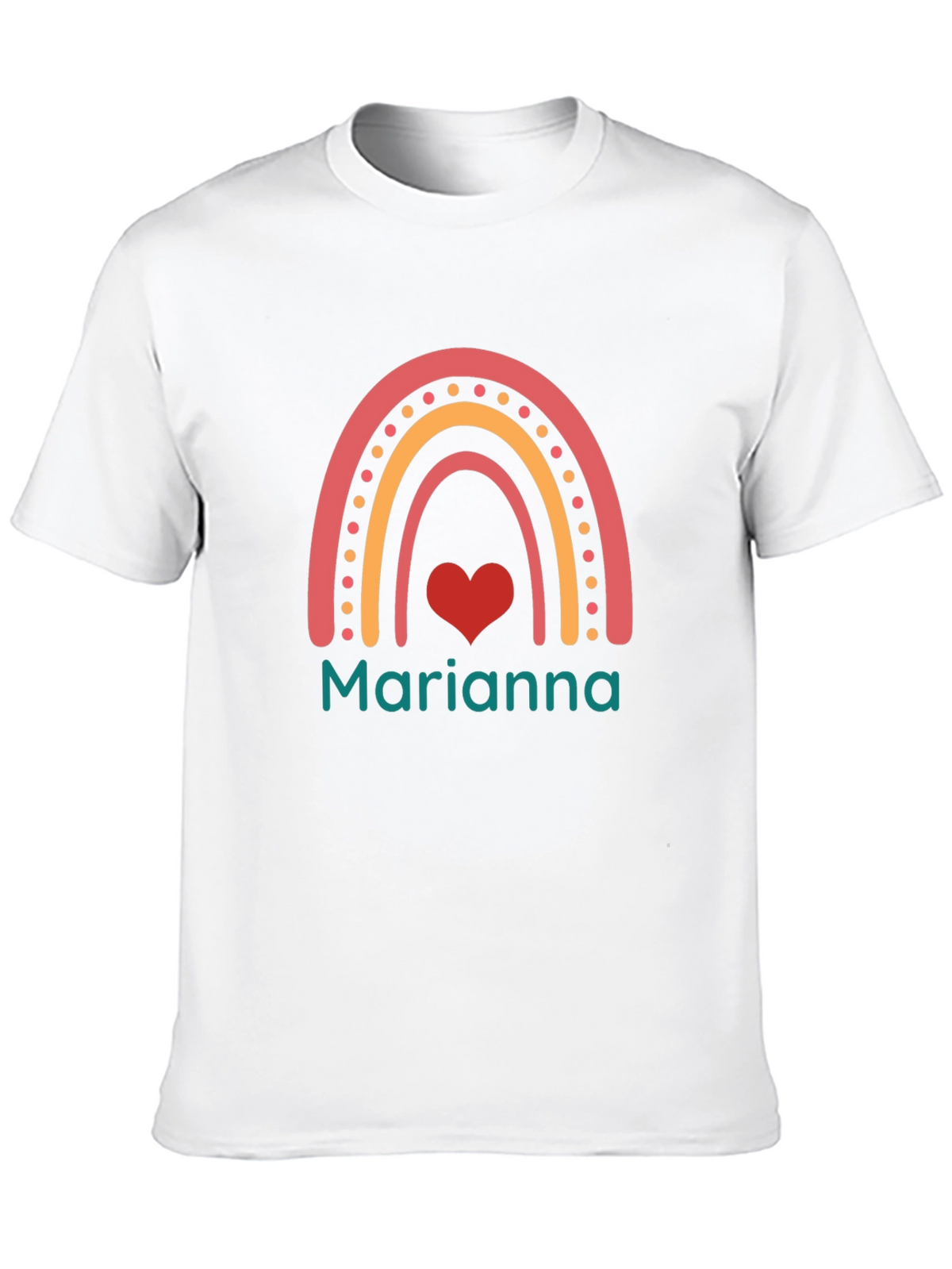Marianna Rainbow Heart T-Shirt - Soft Cotton Tee