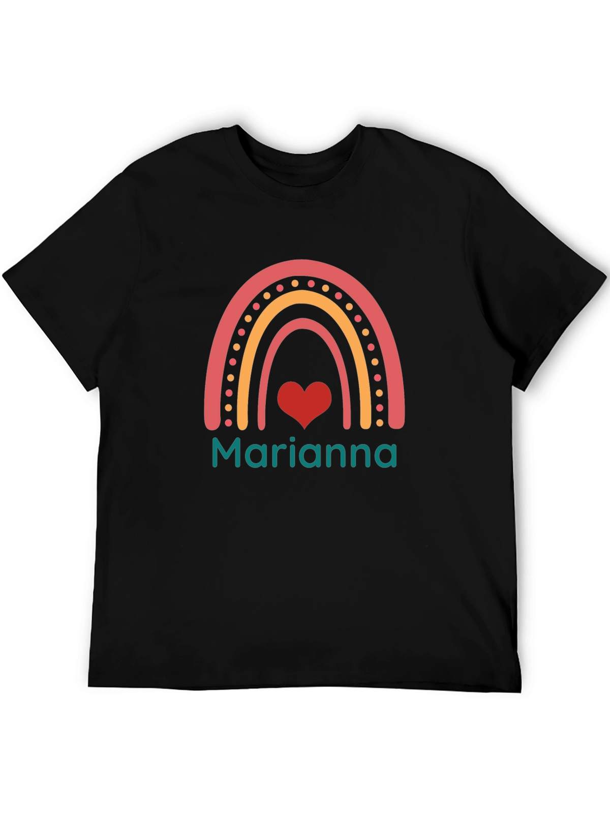 Marianna Rainbow Heart T-Shirt - Soft Cotton Tee