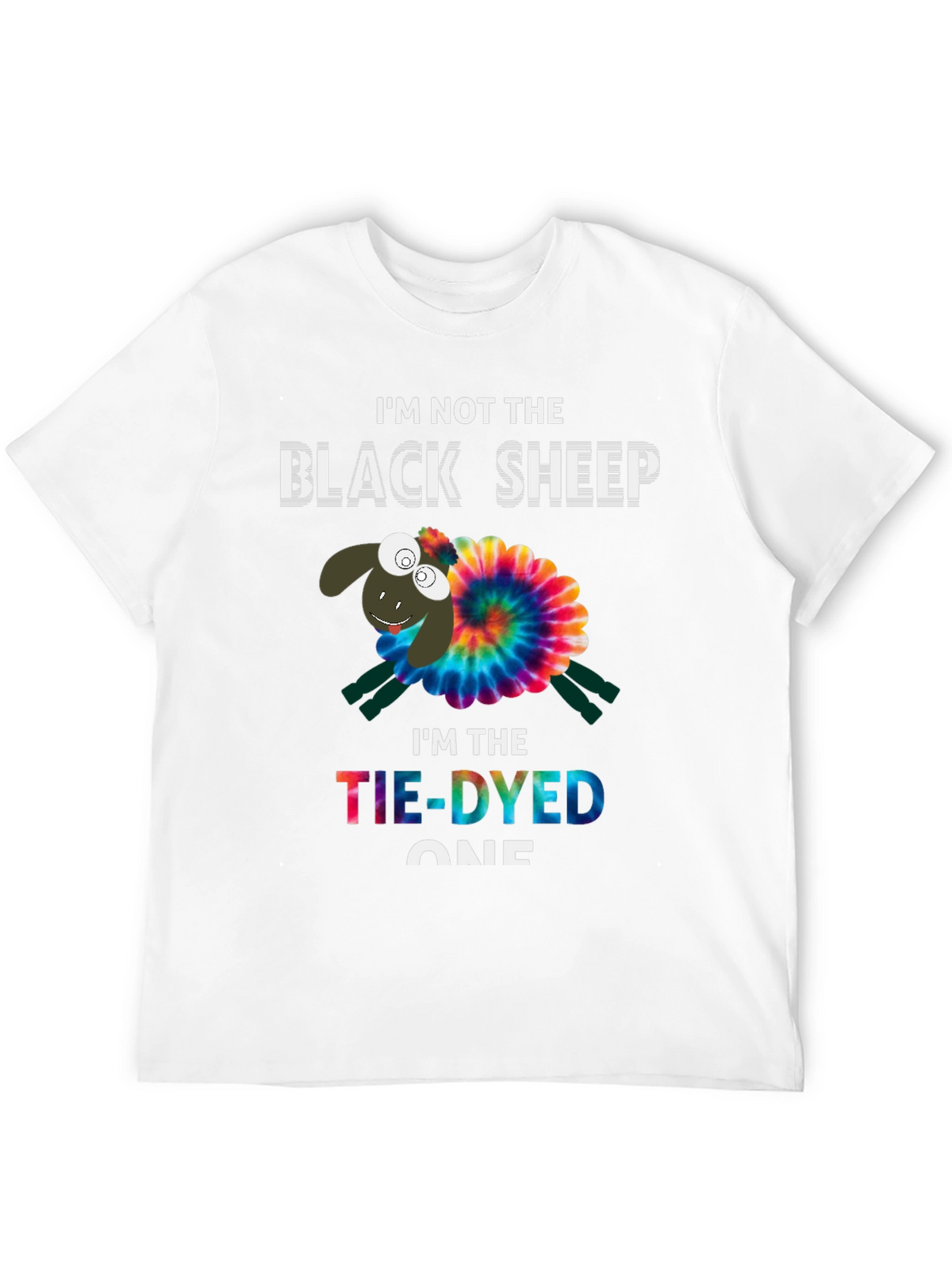 Tie-Dyed Sheep Graphic Tee - Unique & Fun T-Shirt