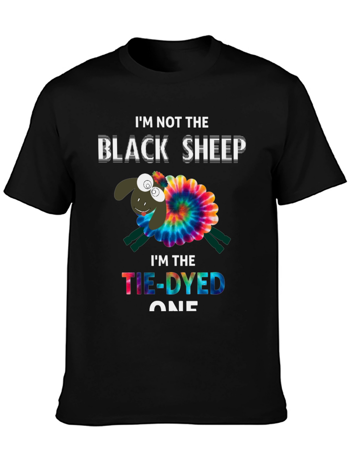 Tie-Dyed Sheep Graphic Tee - Unique & Fun T-Shirt