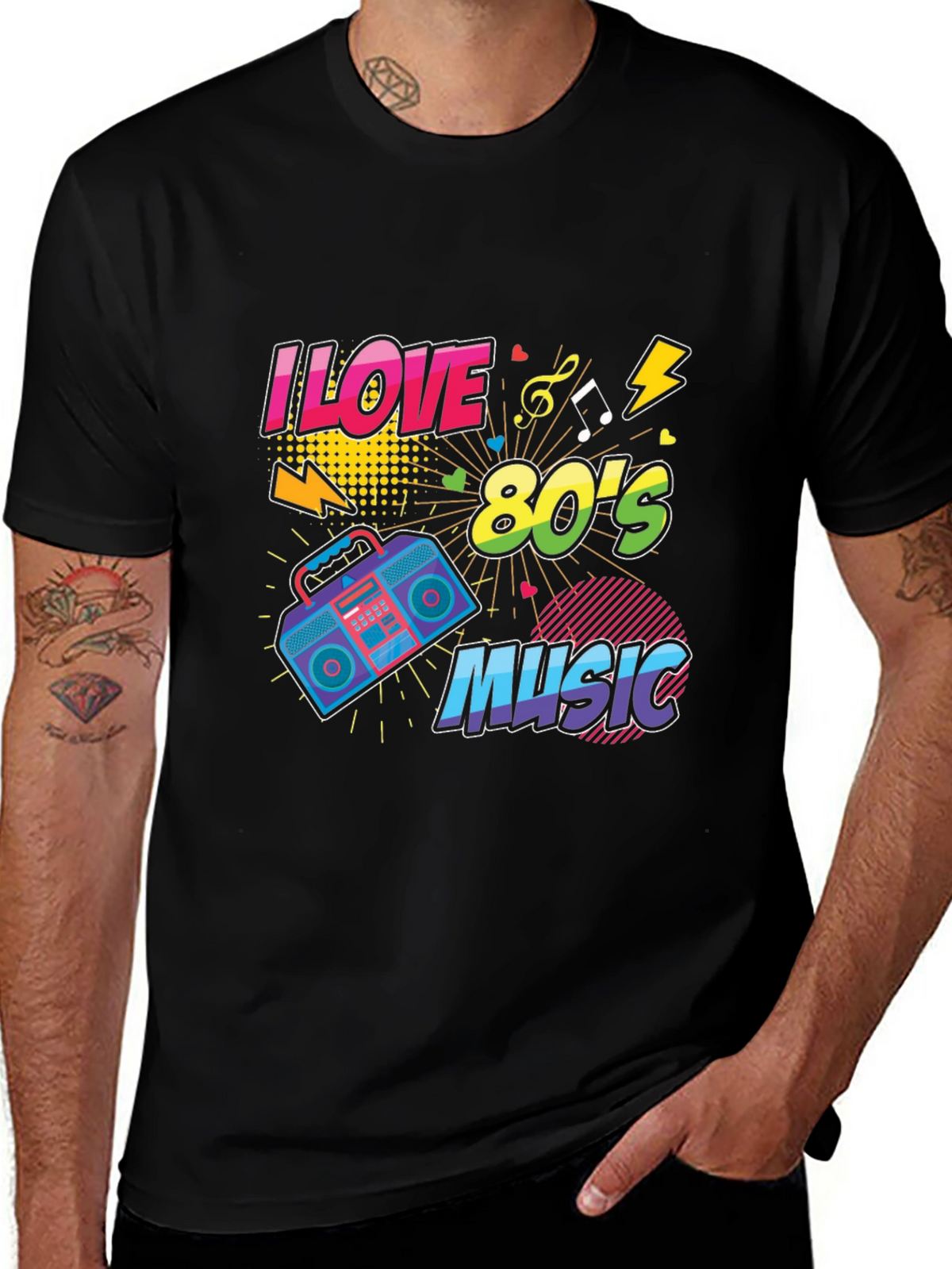 I Love 80s Music Graphic T-Shirt