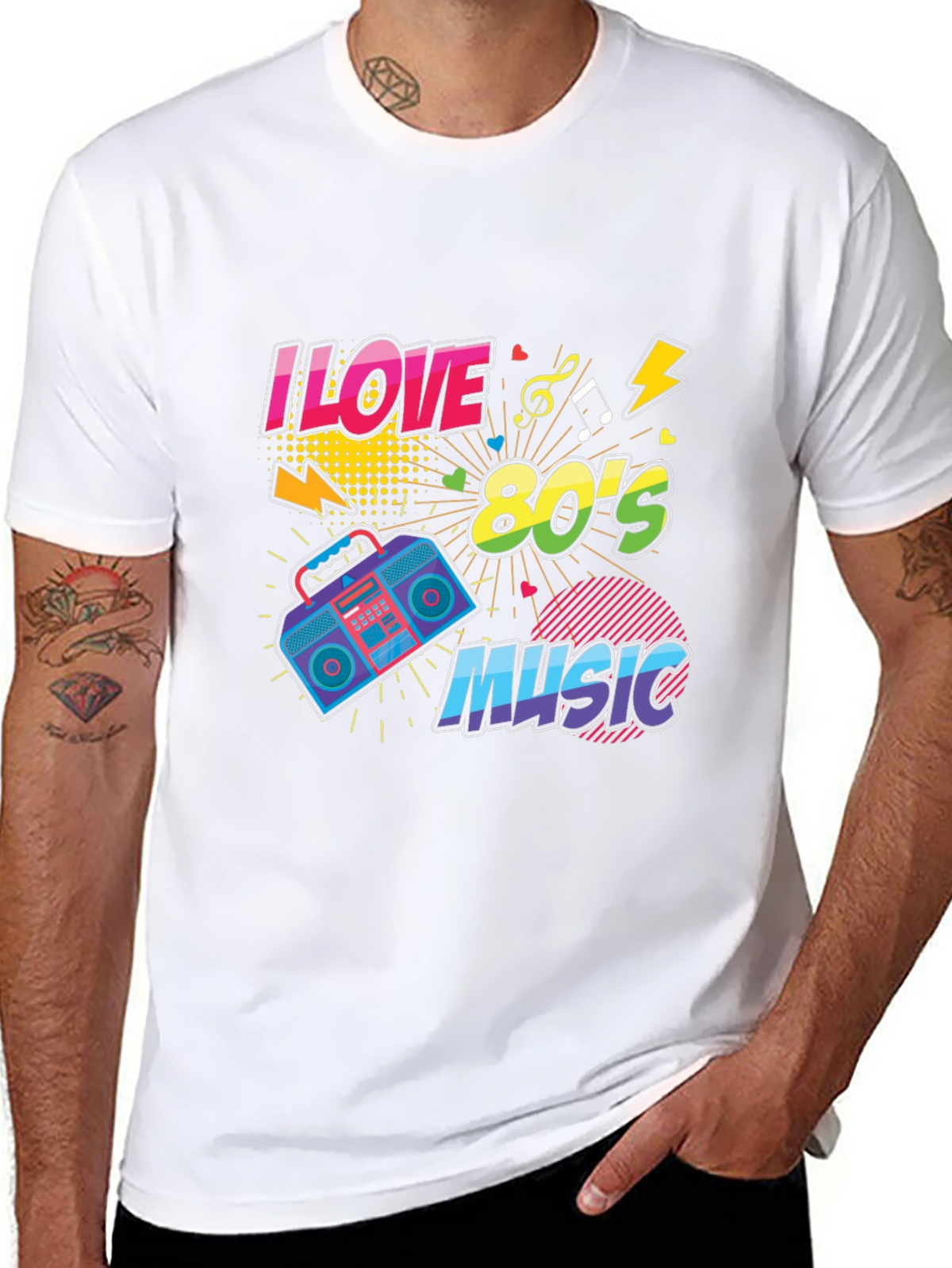 I Love 80s Music Graphic T-Shirt