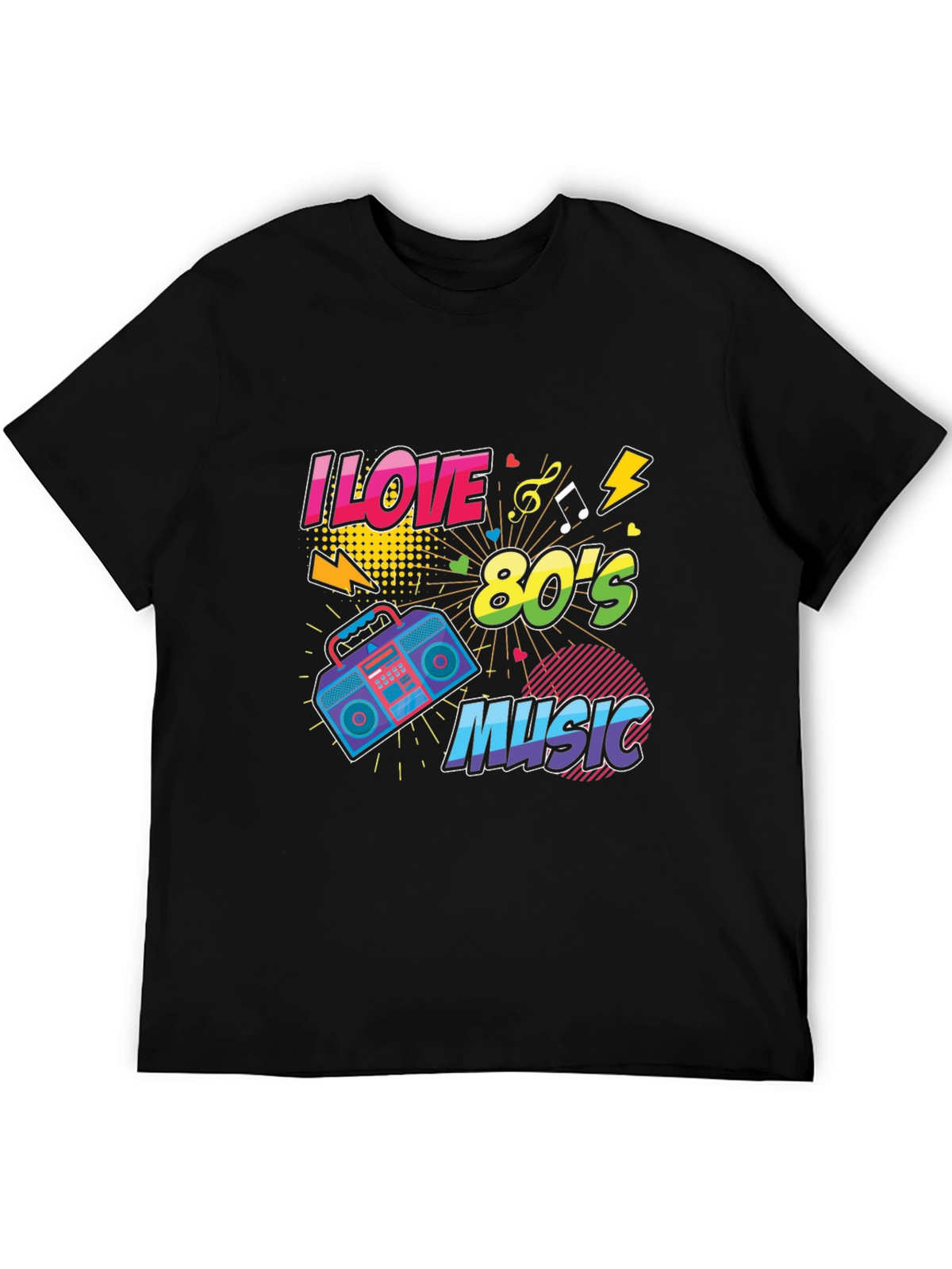 I Love 80s Music Graphic T-Shirt